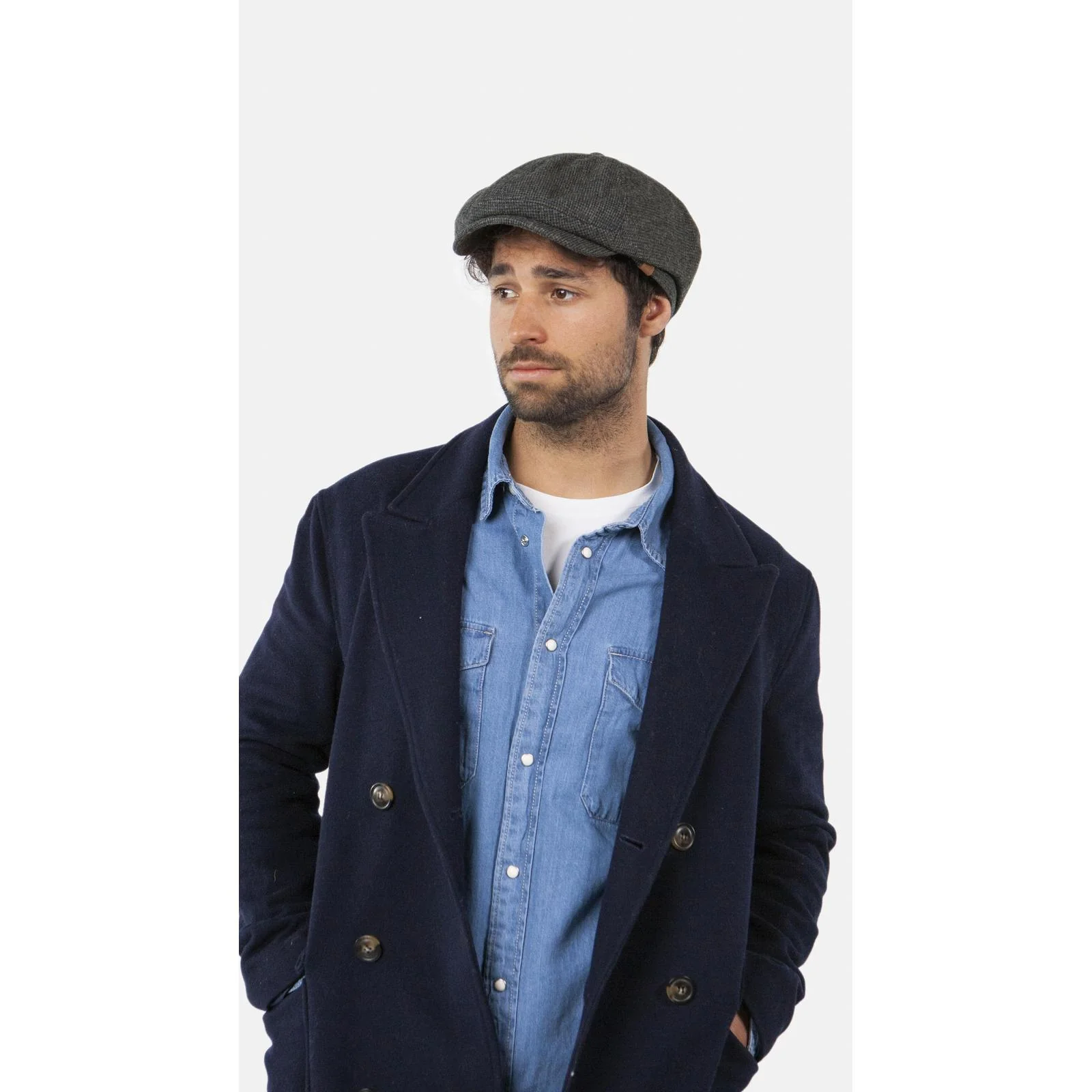 Barts Mens Jamaica Adjustable Warm Wool Flat Cap - Image 7