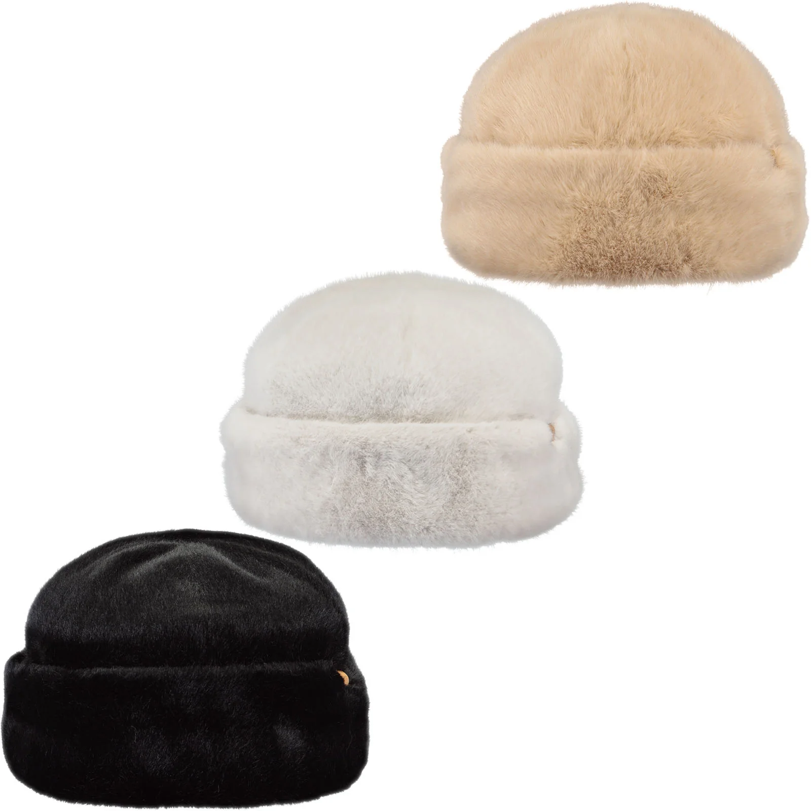 Barts Womens Cherrybush Faux Fur Cuffed Beanie Hat