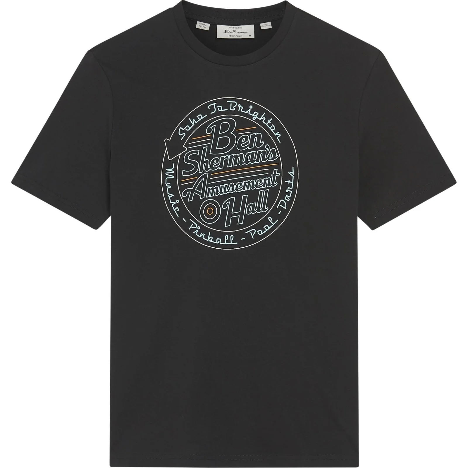 Ben Sherman Mens Amusement Hall Graphic Short Sleeve T-Shirt - Image 5