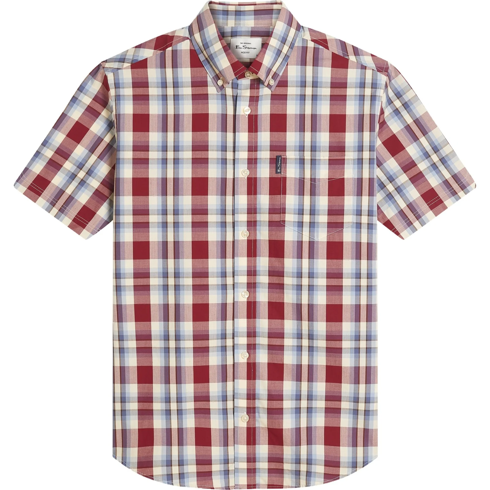 Ben Sherman Mens Classic Check Short Sleeve Shirt - Image 11