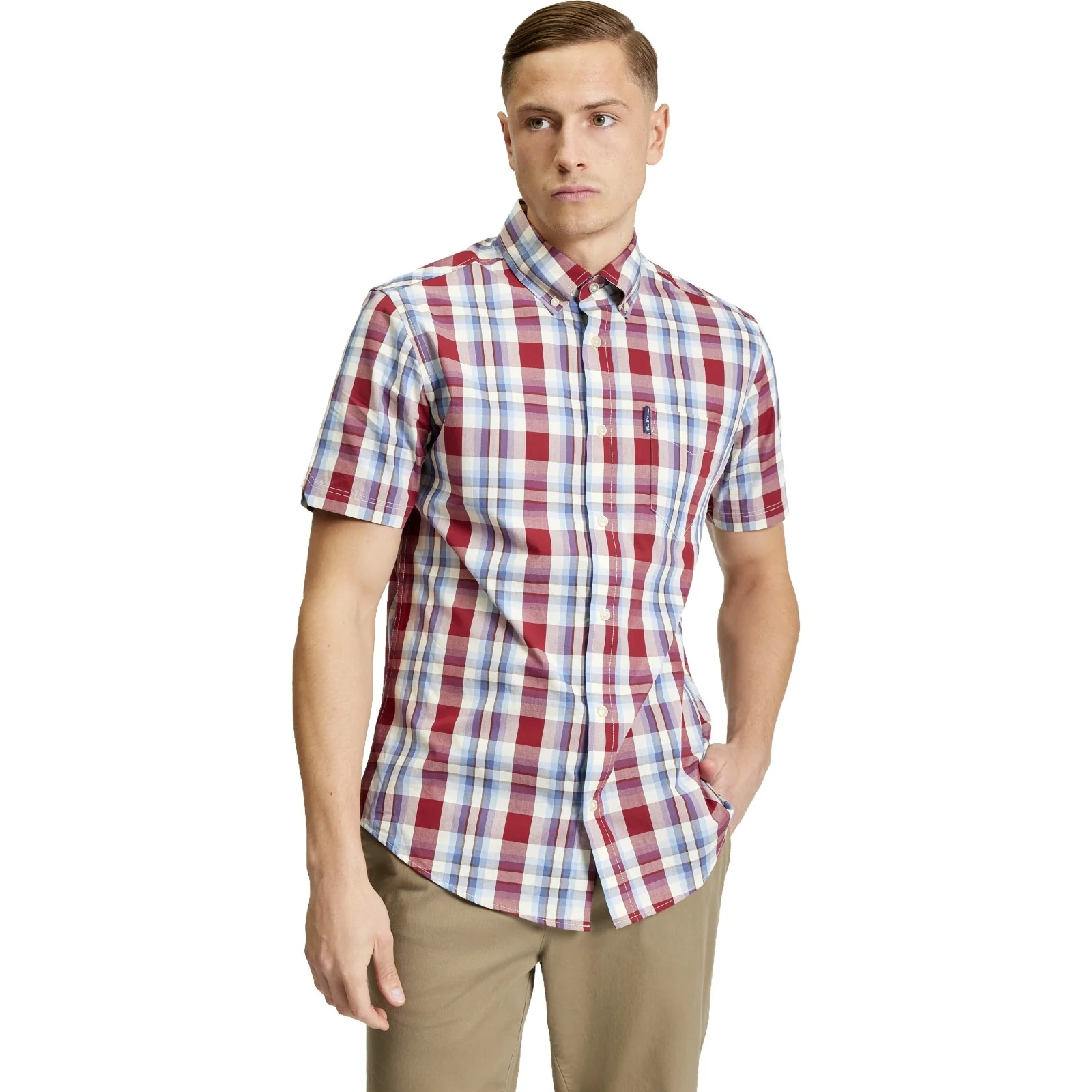 Ben Sherman Mens Classic Check Short Sleeve Shirt - Image 3