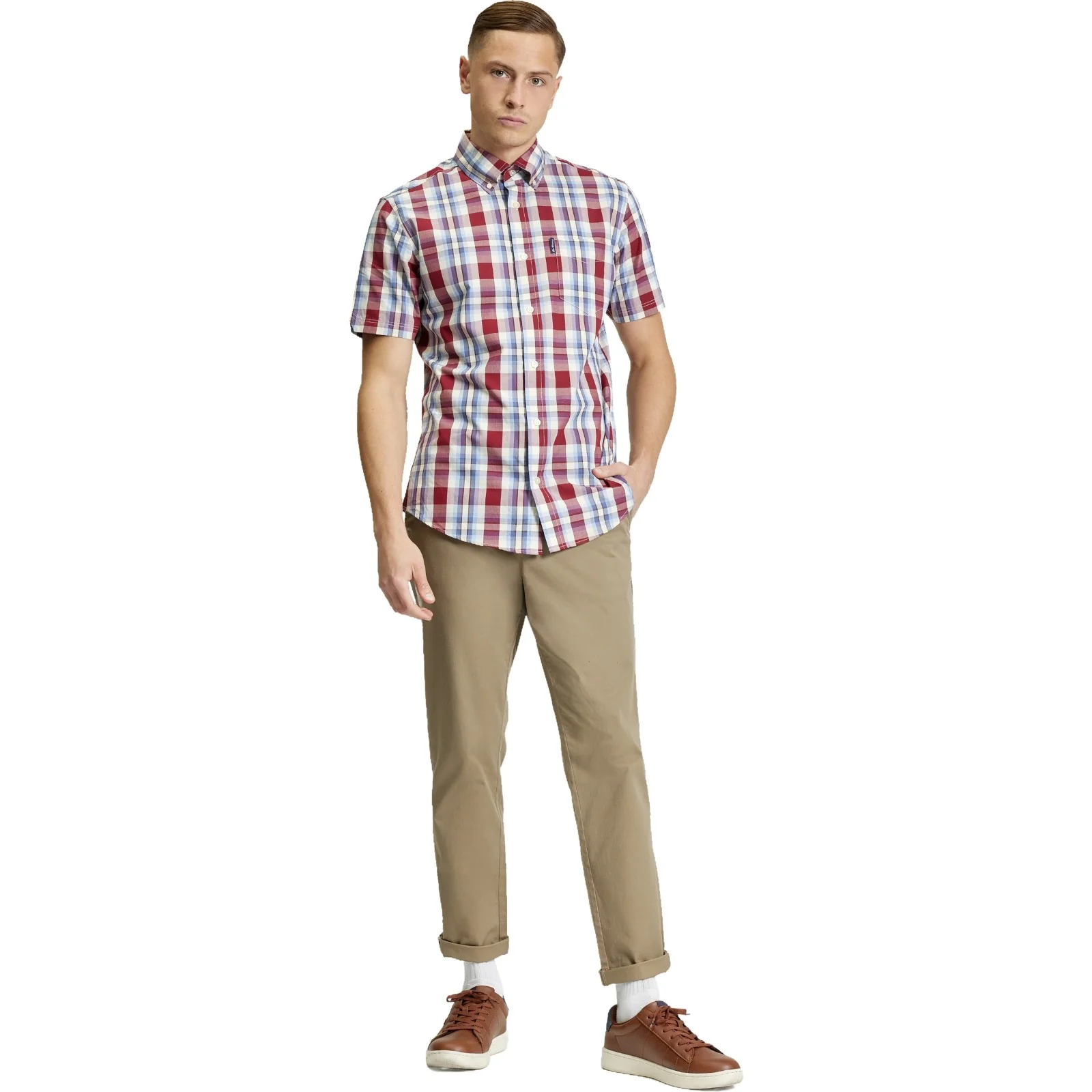Ben Sherman Mens Classic Check Short Sleeve Shirt - Image 9