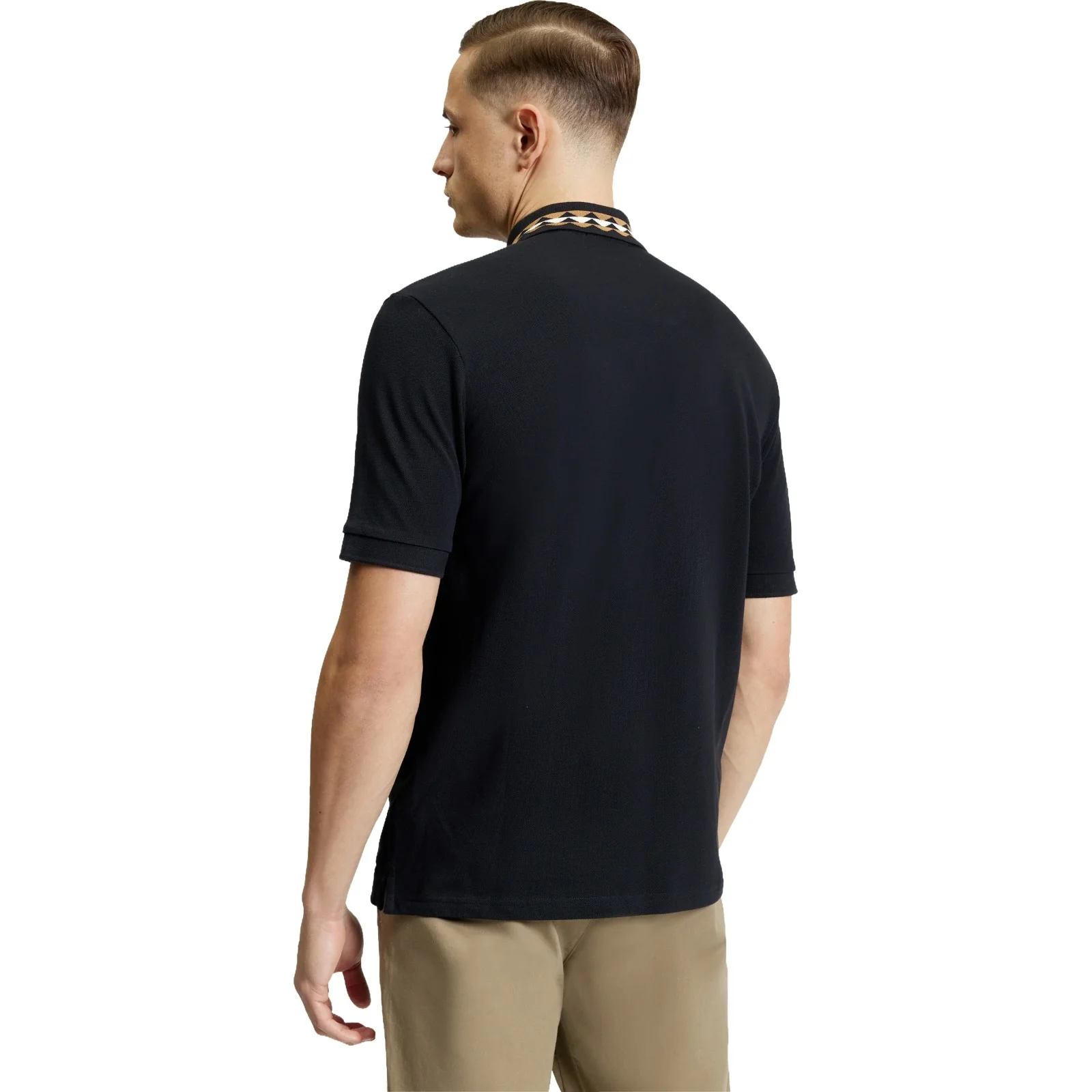Ben Sherman Mens Collar Interest Short Sleeve Polo Shirt - Image 5