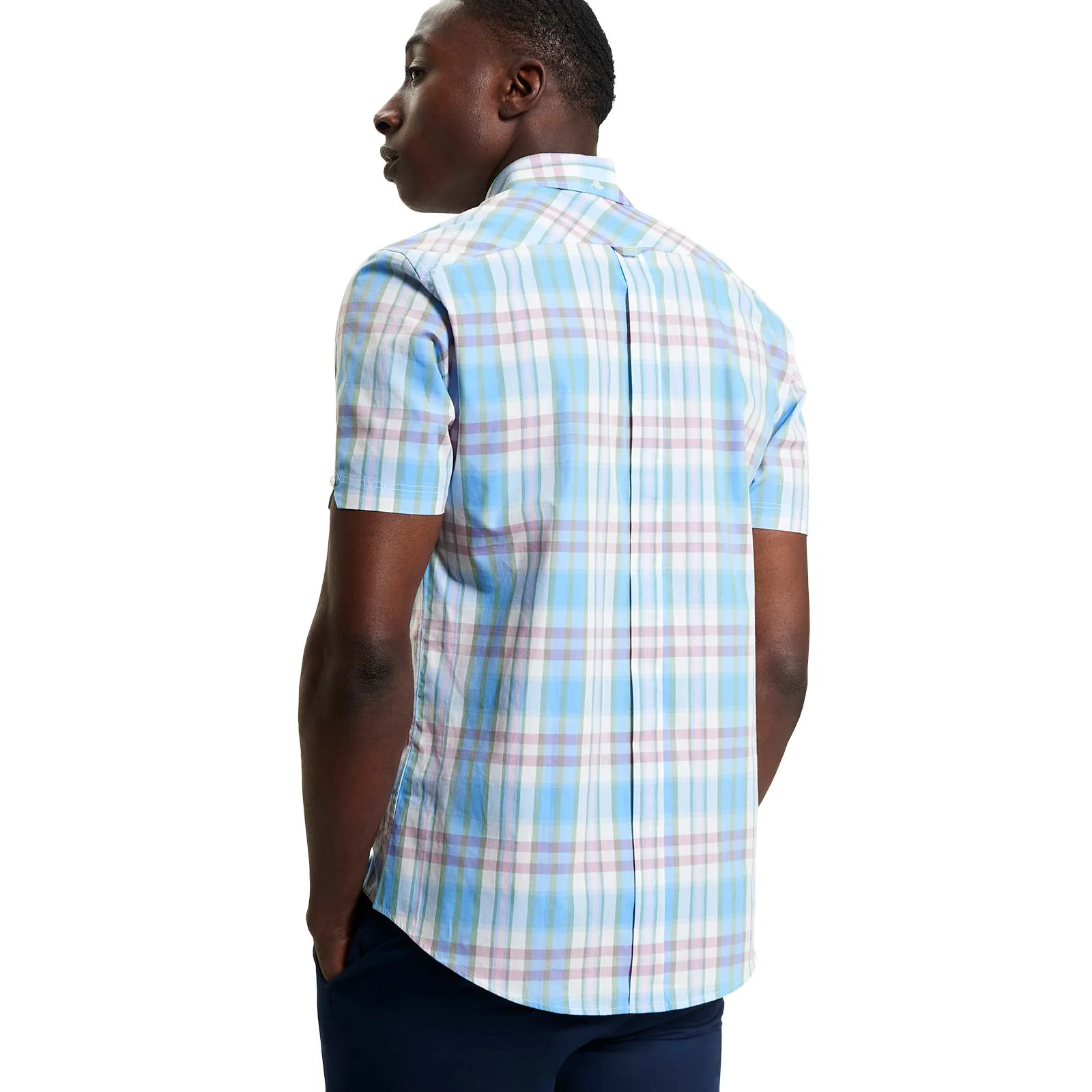 Ben Sherman Mens Irregular Check Big & Tall Short Sleeve Shirt - Image 7