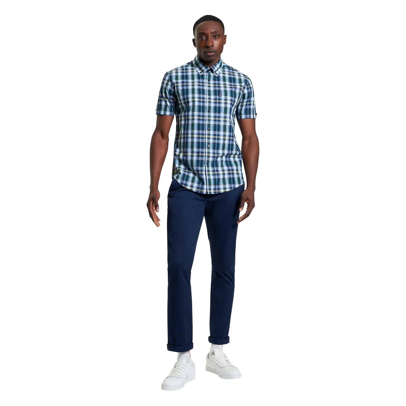 Ben Sherman Mens Irregular Check Short Sleeve Shirt - Image 6