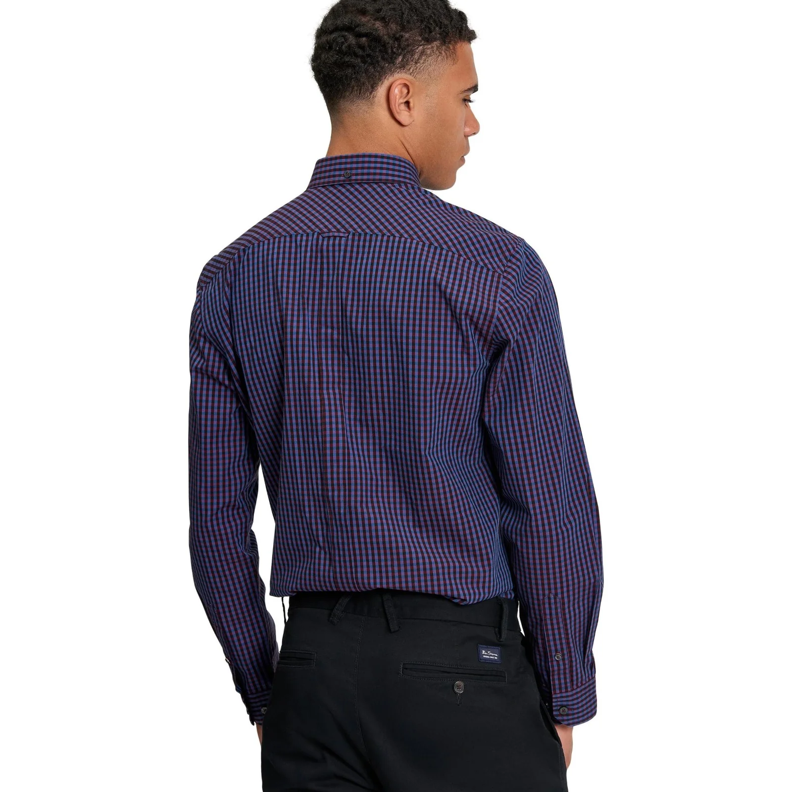 Ben Sherman Mens Signature Gingham Long Sleeve Shirt - Image 5