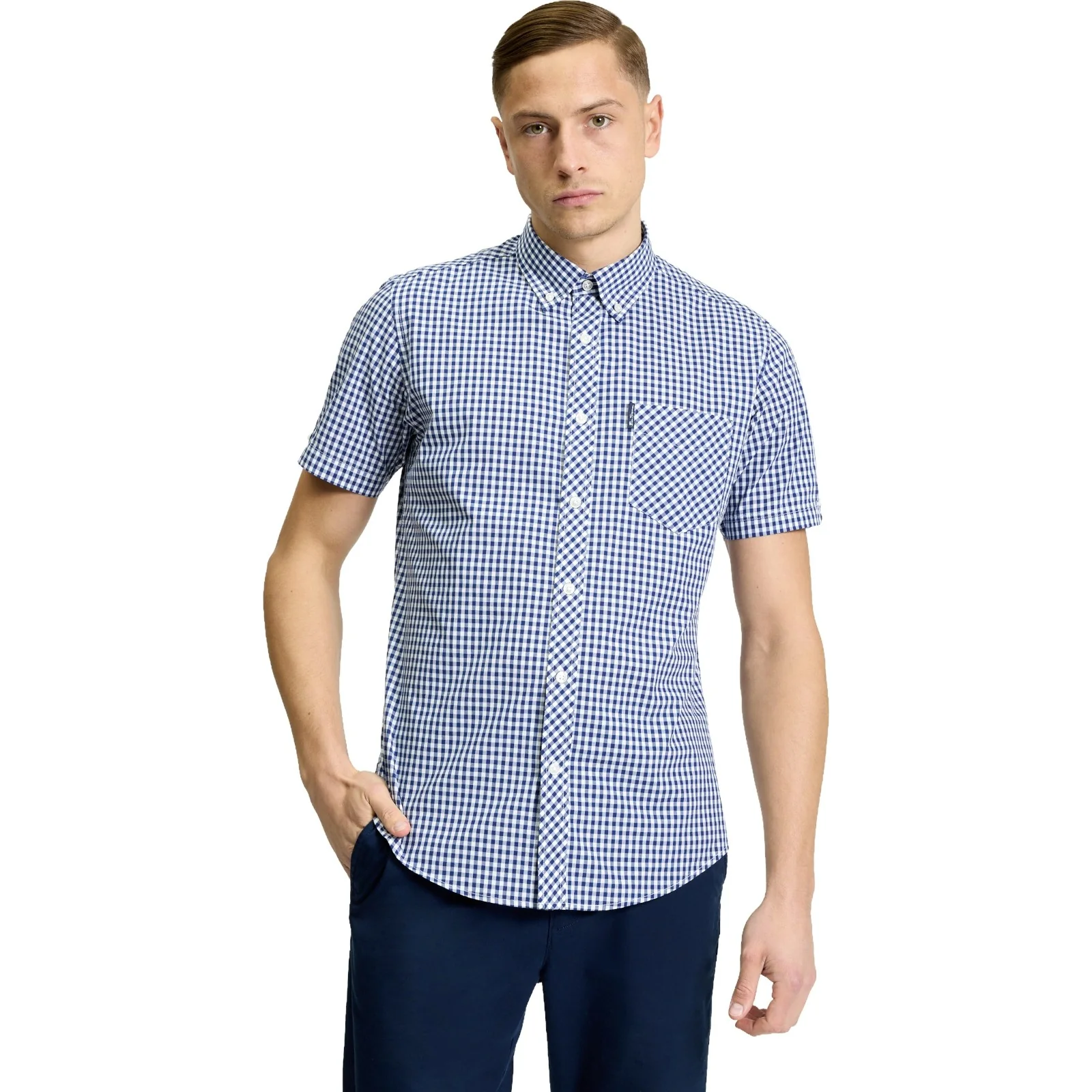 Ben Sherman Mens Signature Gingham Short Sleeve Shirt