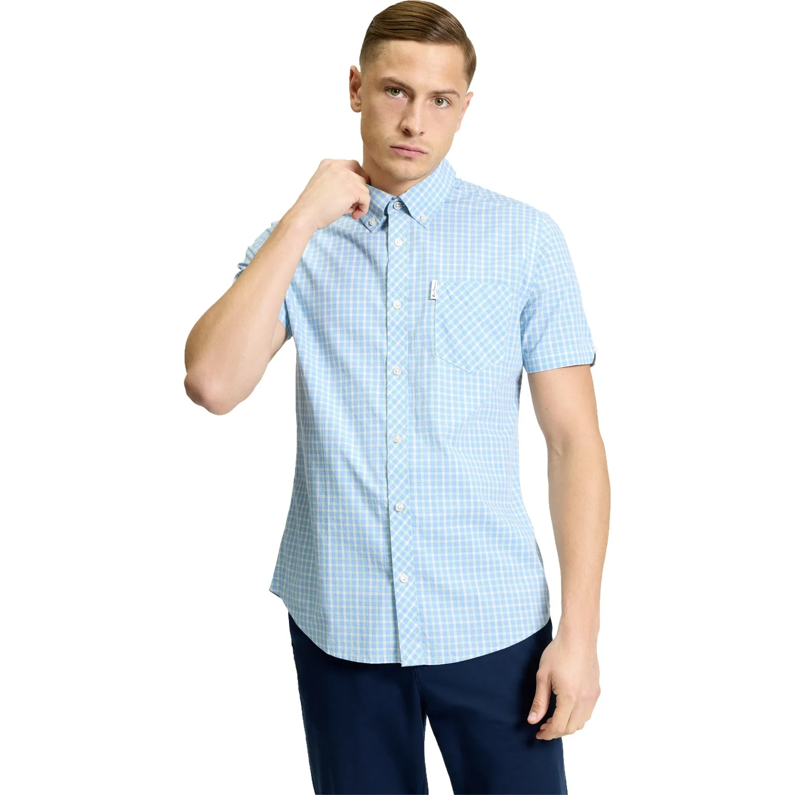 Ben Sherman Mens Signature House Check Short Sleeve Shirt - Image 2