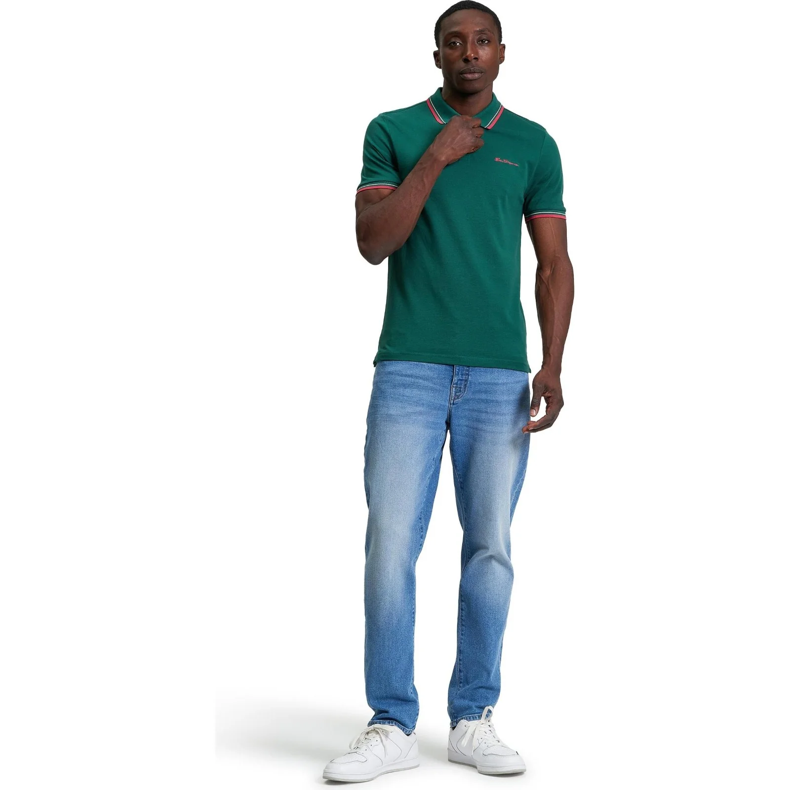 Ben Sherman Mens Signature Pique Big & Tall Short Sleeve Polo Shirt - Image 15