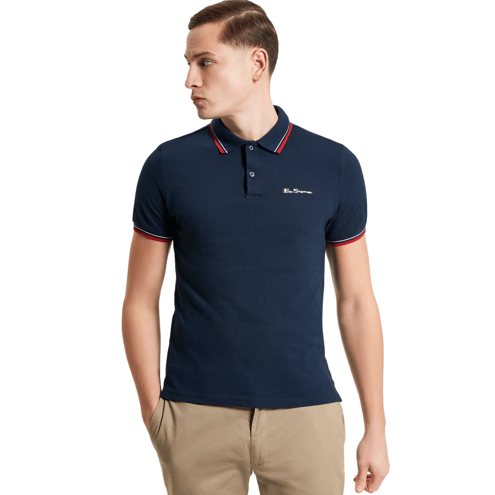 Ben Sherman Mens Signature Pique Short Sleeve Polo Shirt - Image 4