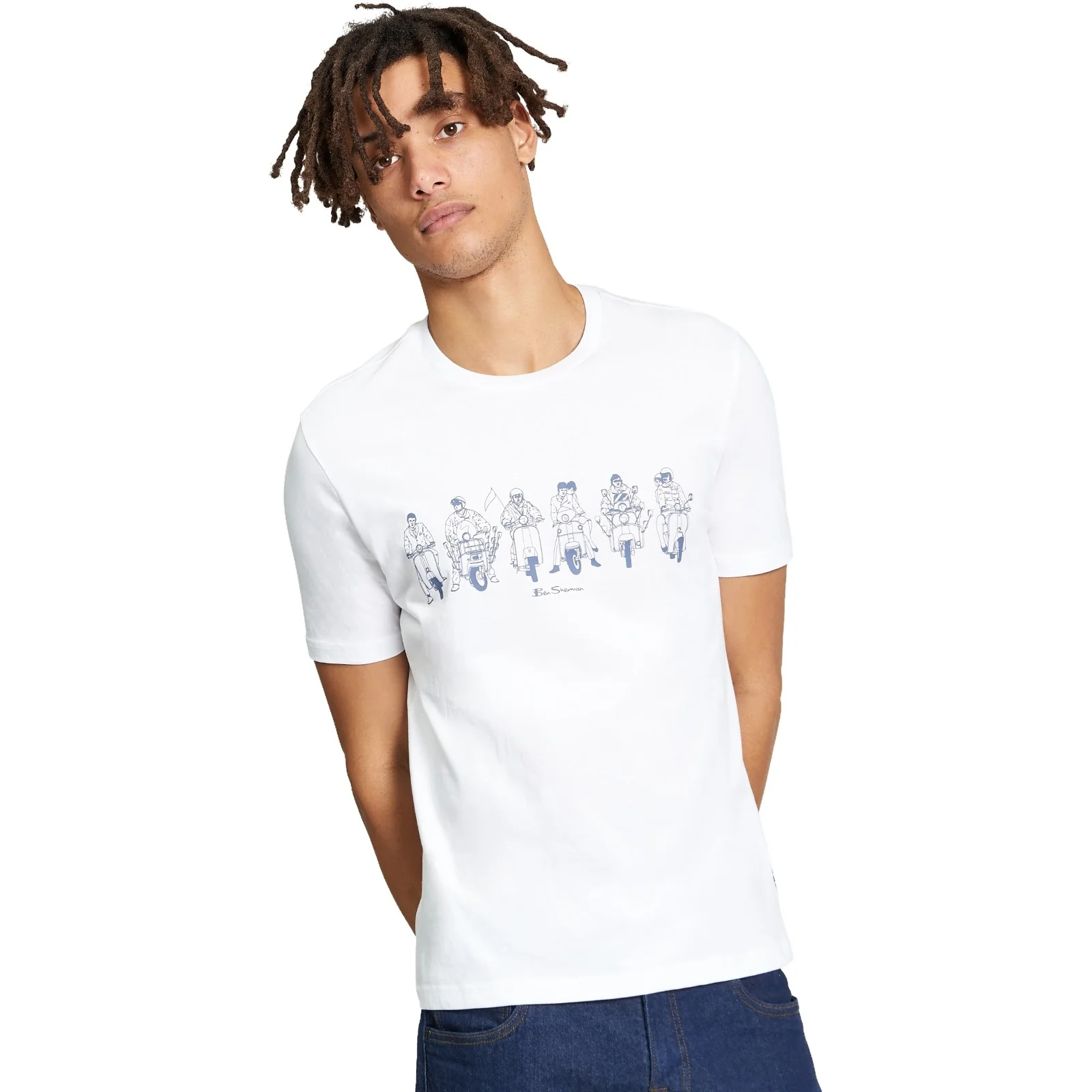 Ben Sherman Mens The Start Line Graphic Short Sleeve T-Shirt