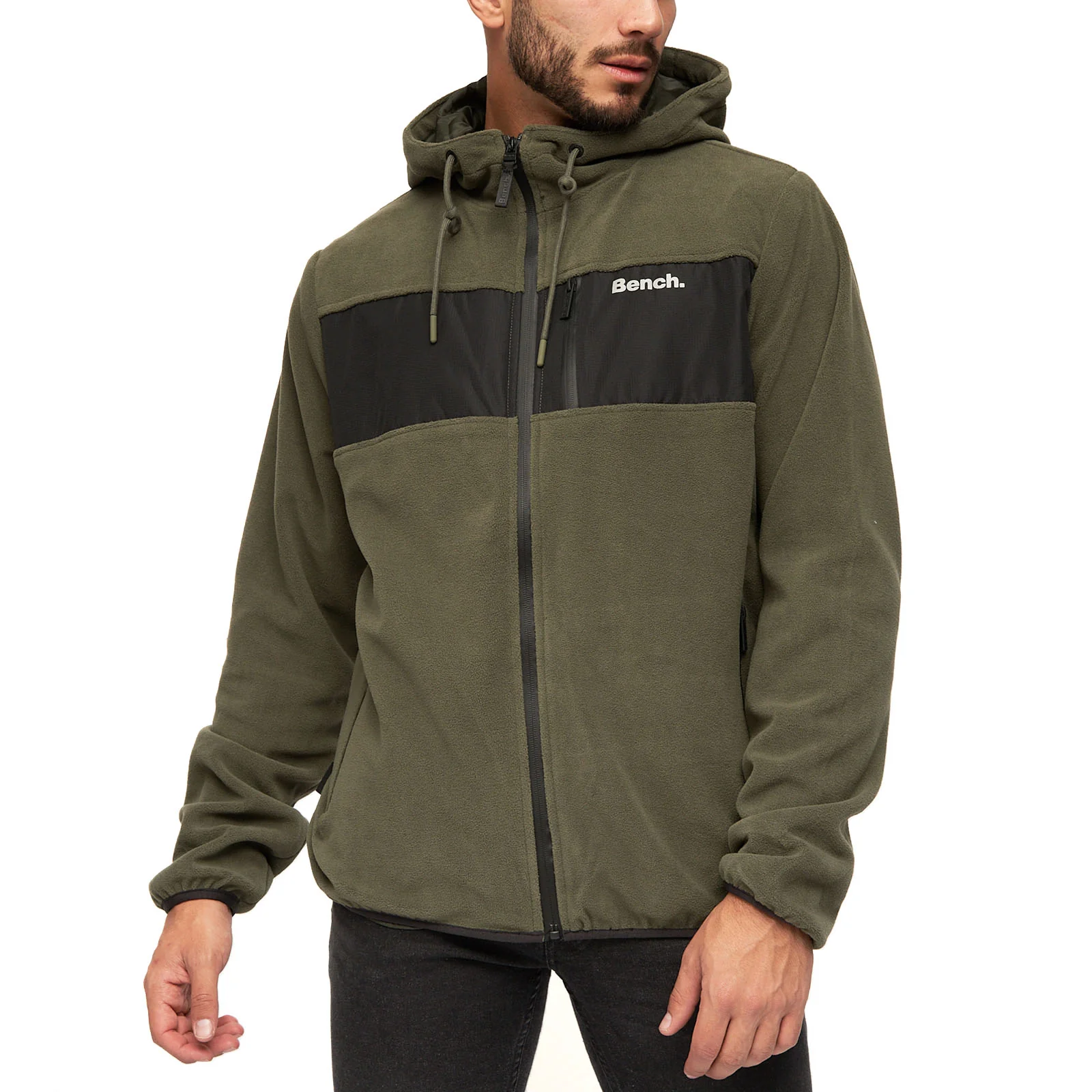 Bench Mens Blaine Full Zip Hooded Fleece Jacket - Image 8