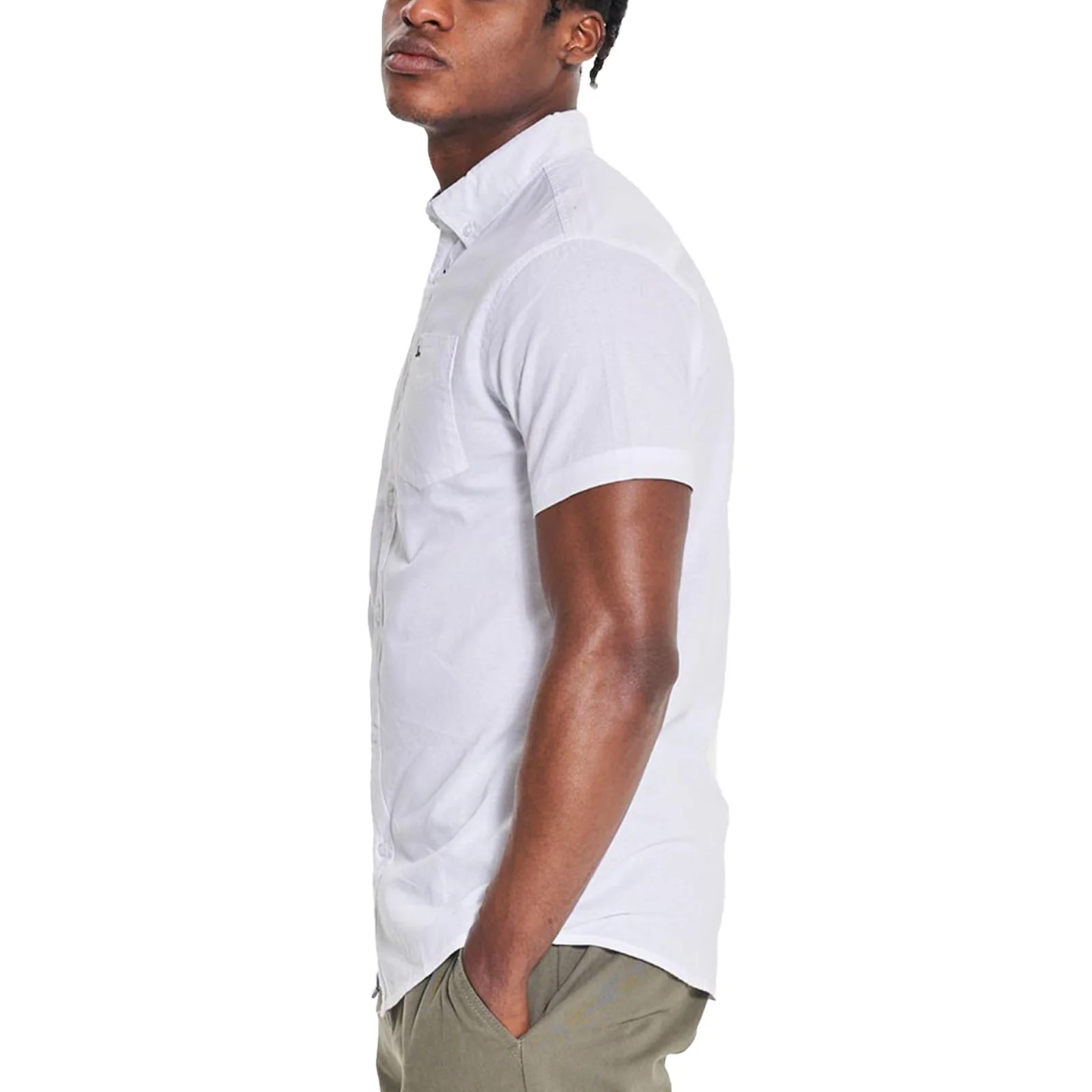 Bench Mens Bowdon Short Sleeve Button Down Collar Shirt - Image 10