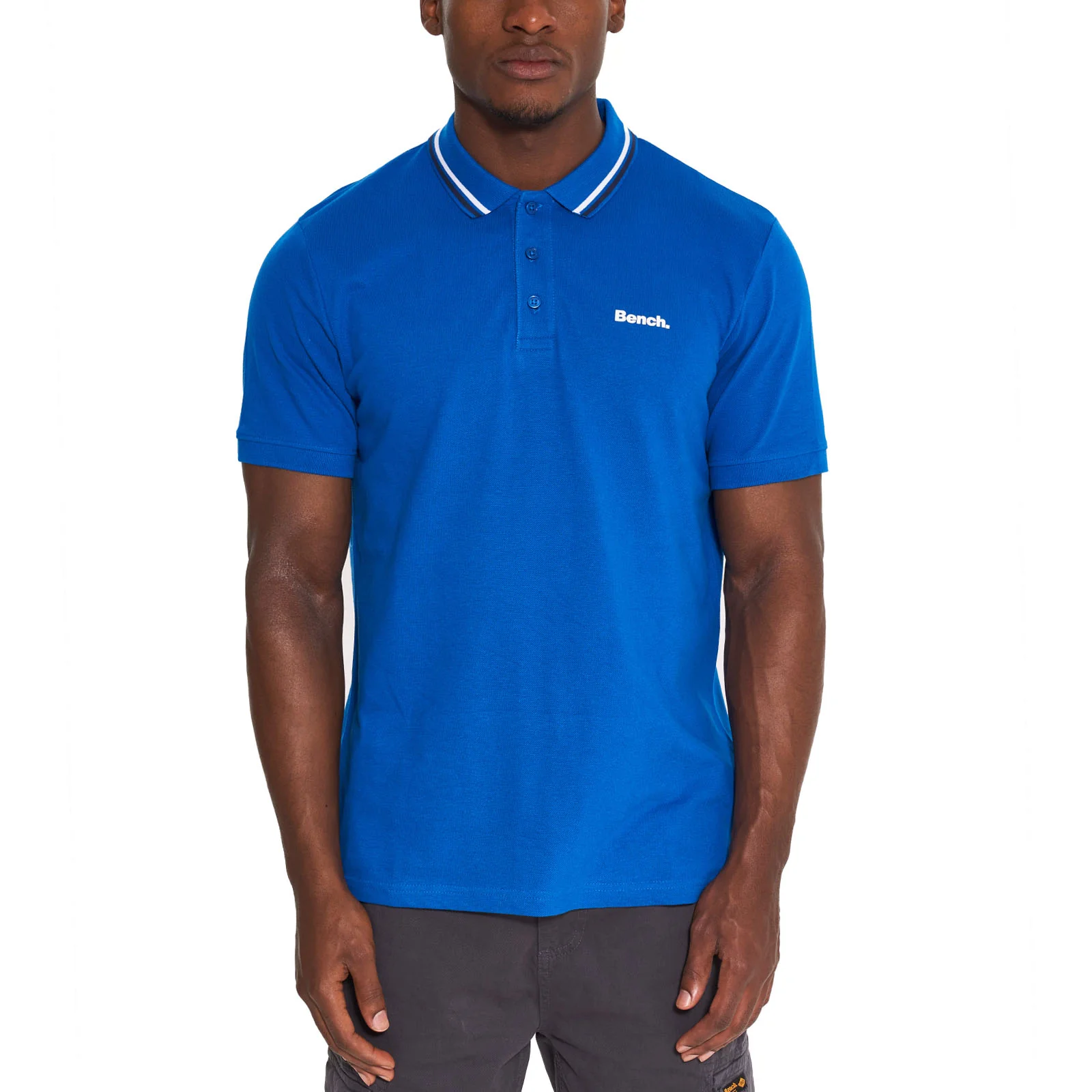 Bench Mens Gruff Twin Tipped Short Sleeve Cotton Polo Shirt - Image 6