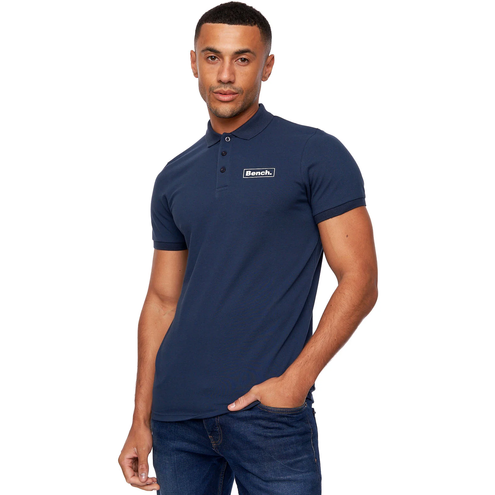 Bench Mens Iverson Short Sleeve Slim Fit Polo Shirt - Image 7