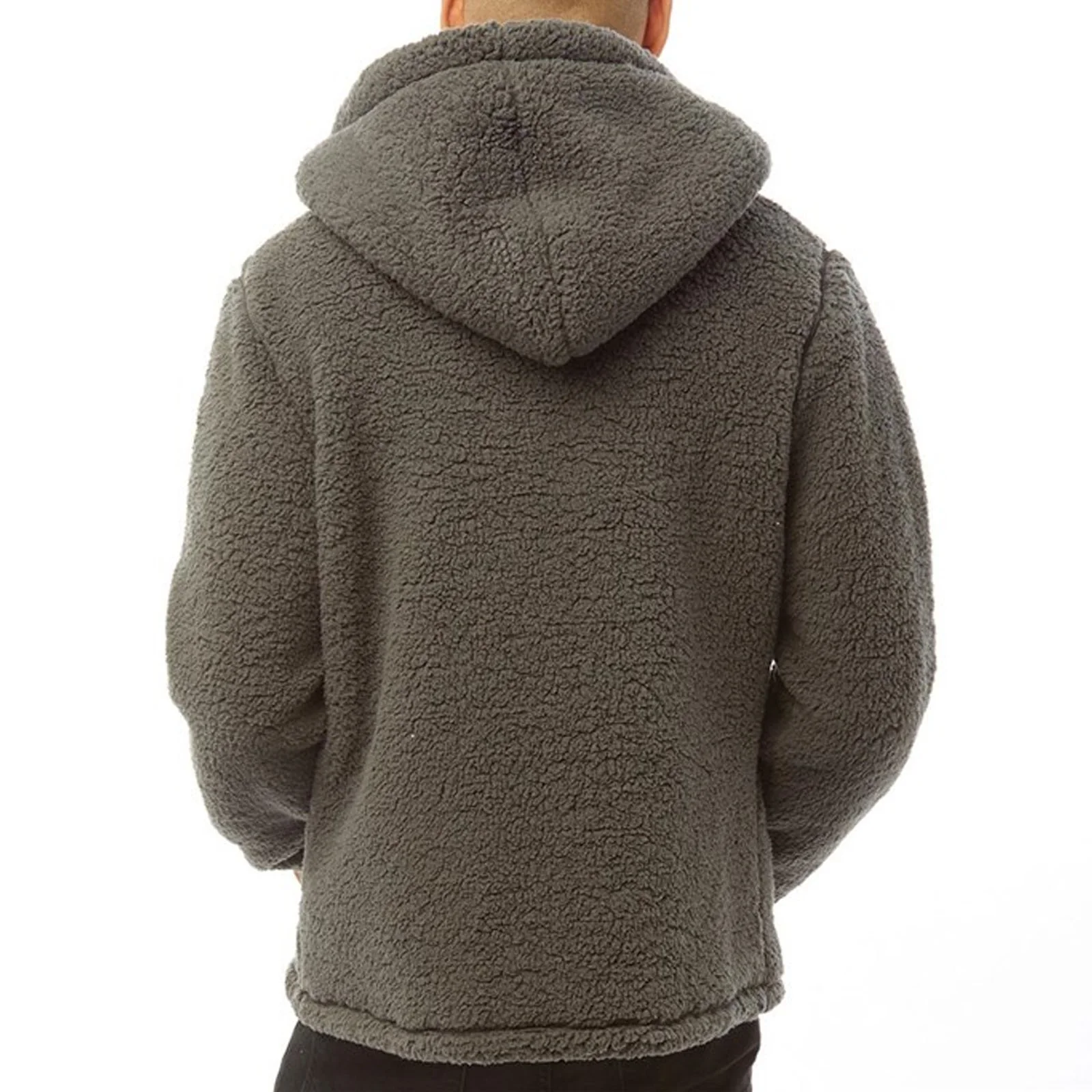 Bench Mens Tommy Borg Full Zip Teddy Bear Fleece Jacket - Image 6