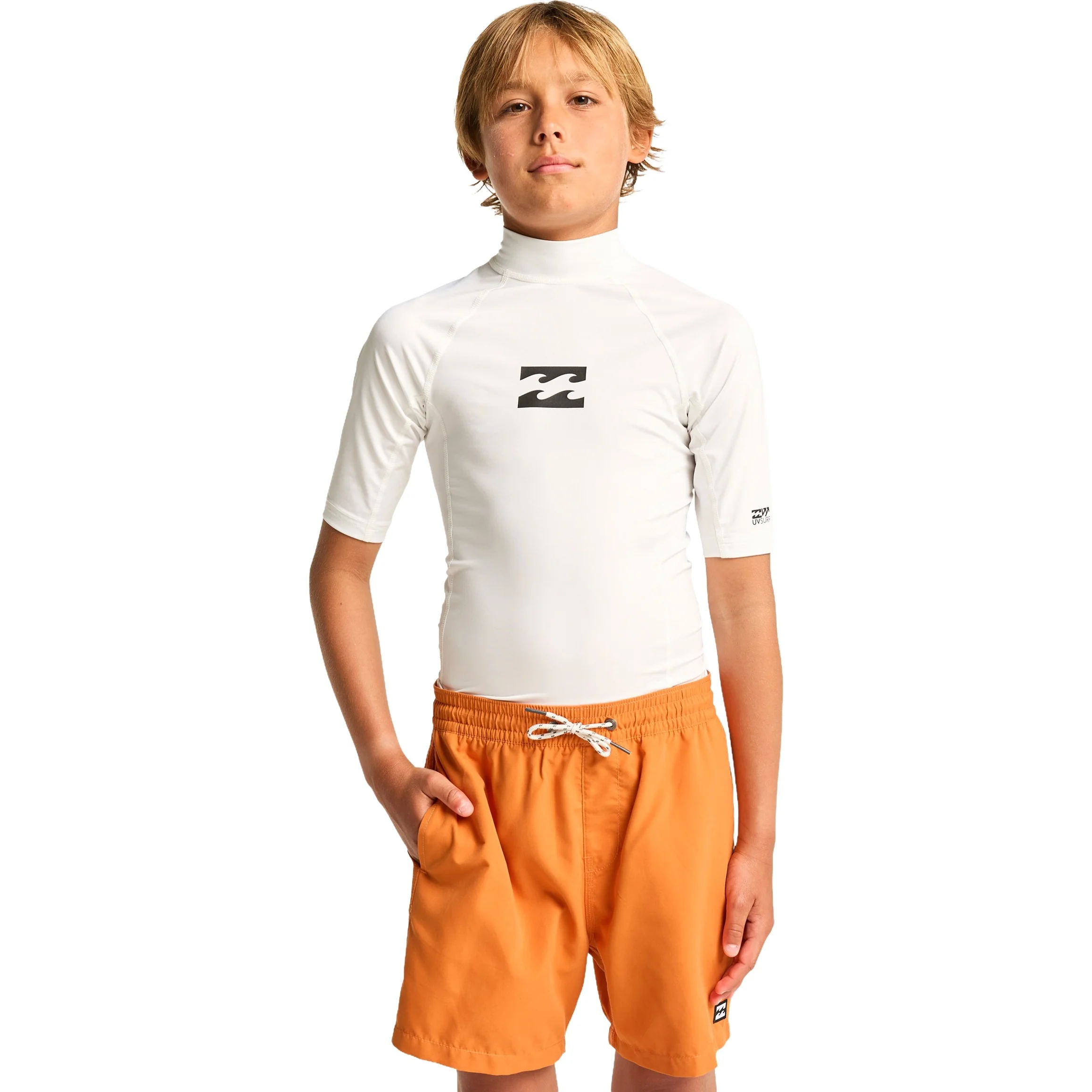 Billabong Kids Waves All Day Short Sleeve UPF 50 Rash Vest - Image 6