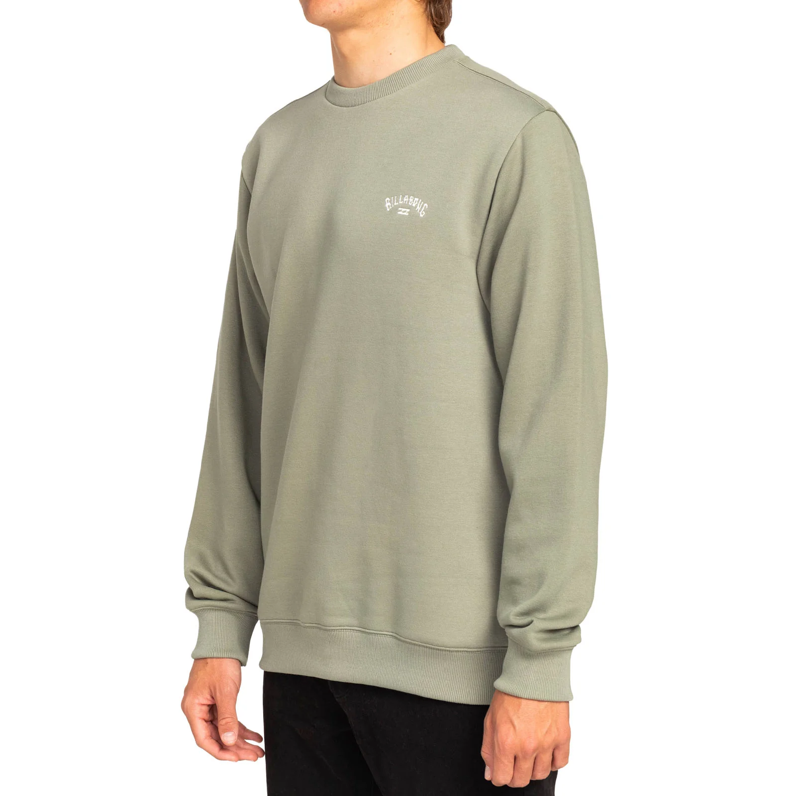 Billabong Mens Arch Crew Neck Pullover Sweatshirt - Sage - Image 3