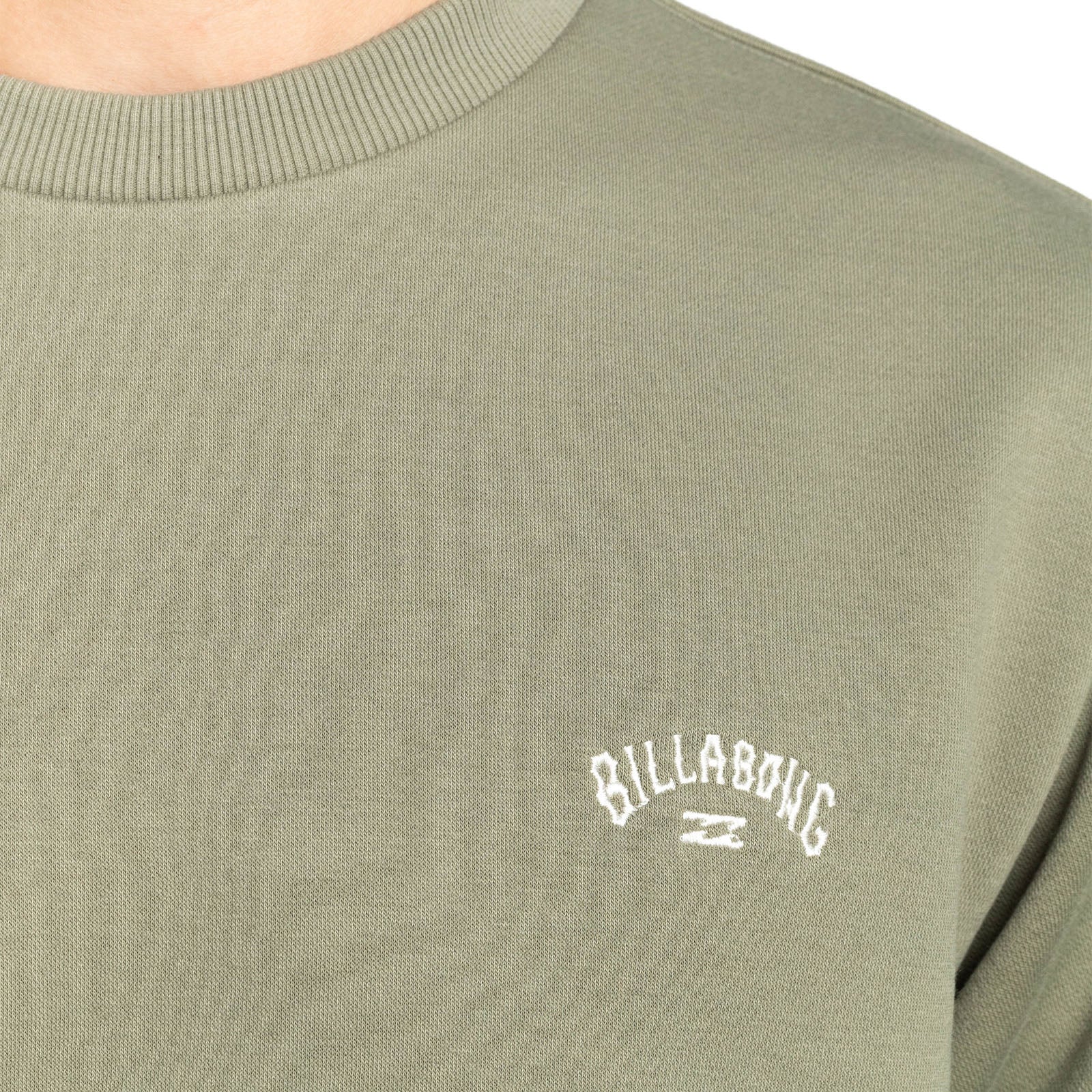 Billabong Mens Arch Crew Neck Pullover Sweatshirt - Sage - Image 4