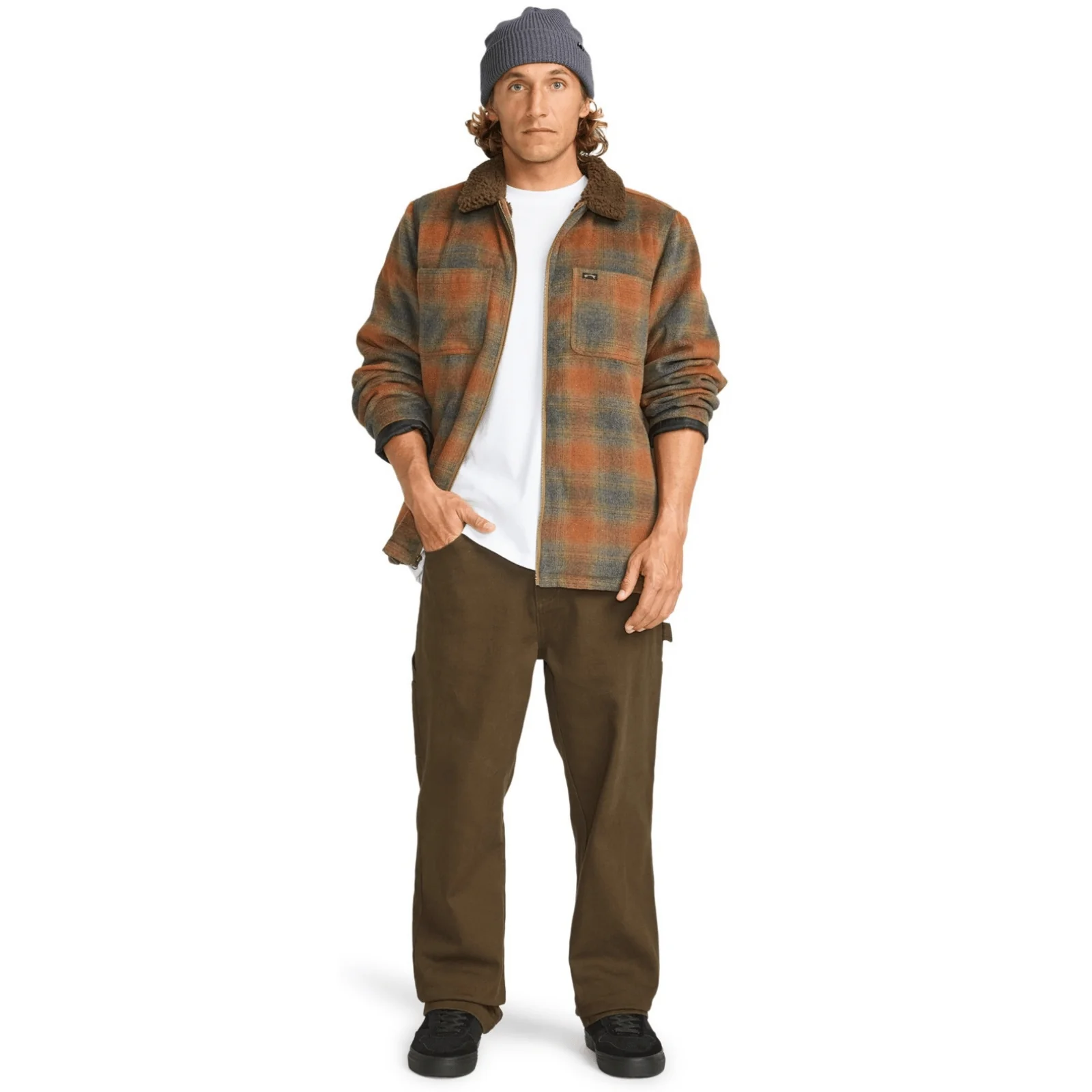 Billabong Mens Hills Sherpa Fleece Lined Shaket - Image 5