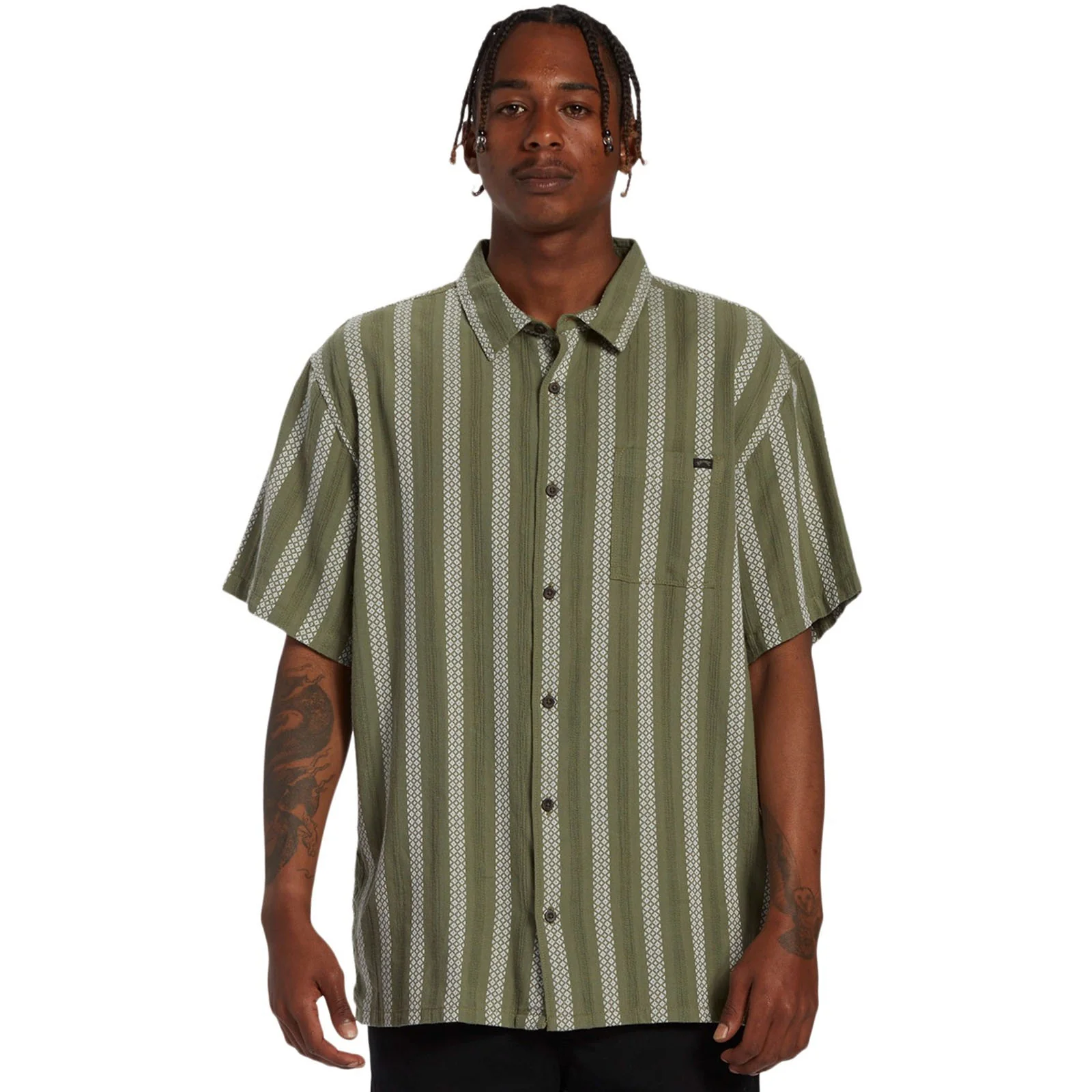 Billabong Mens Sunday Jacquard Short Sleeve Shirt - Image 3