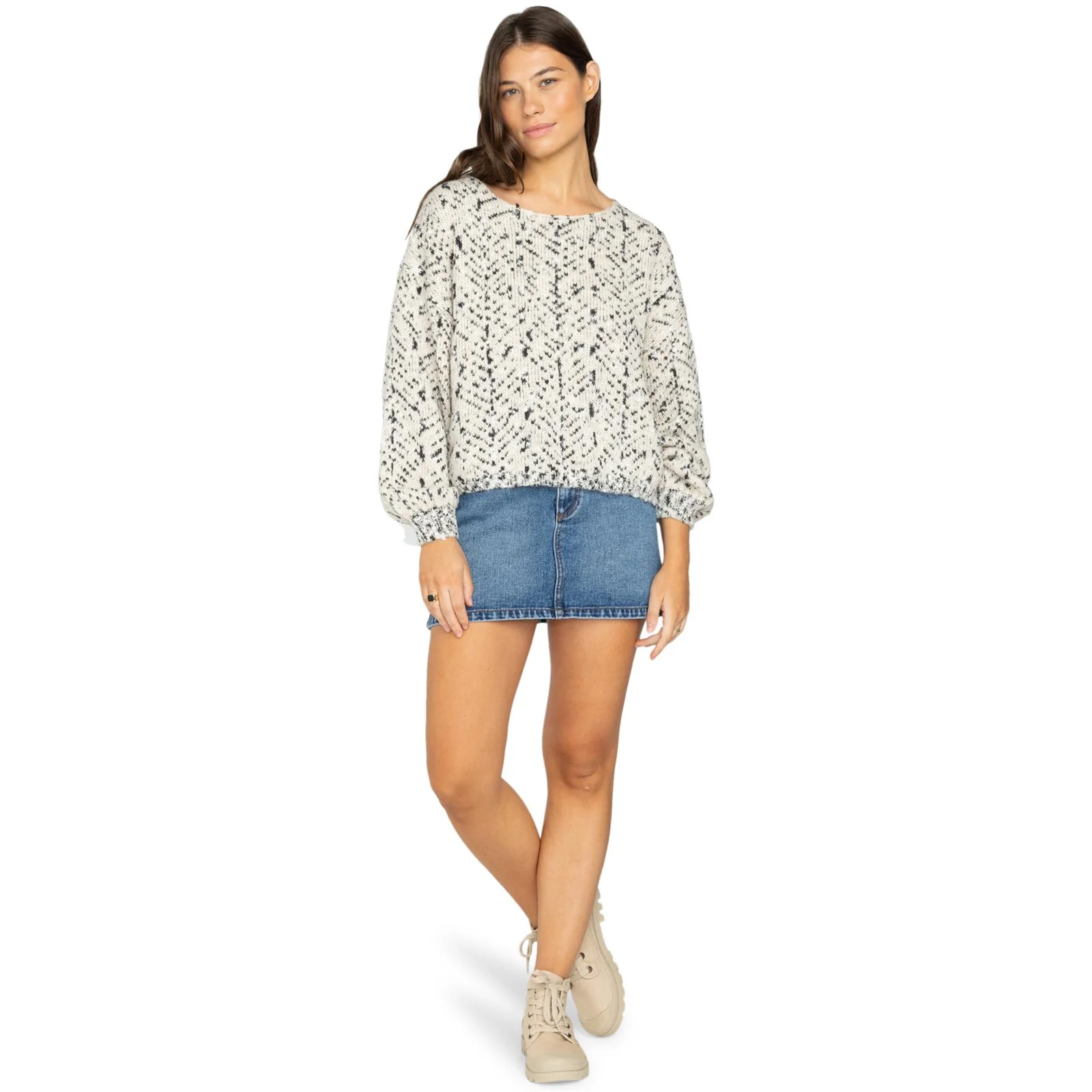 Billabong Womens Fall Daze Relaxed Fit Cropped Sweater - Image 5