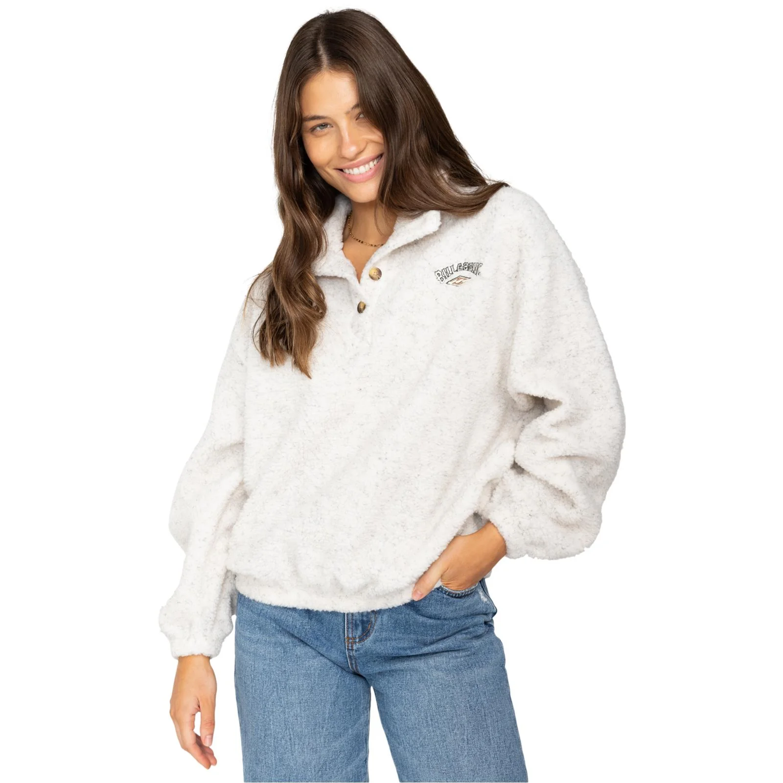 Billabong Womens Run The Road Half Zip Polar Fleece