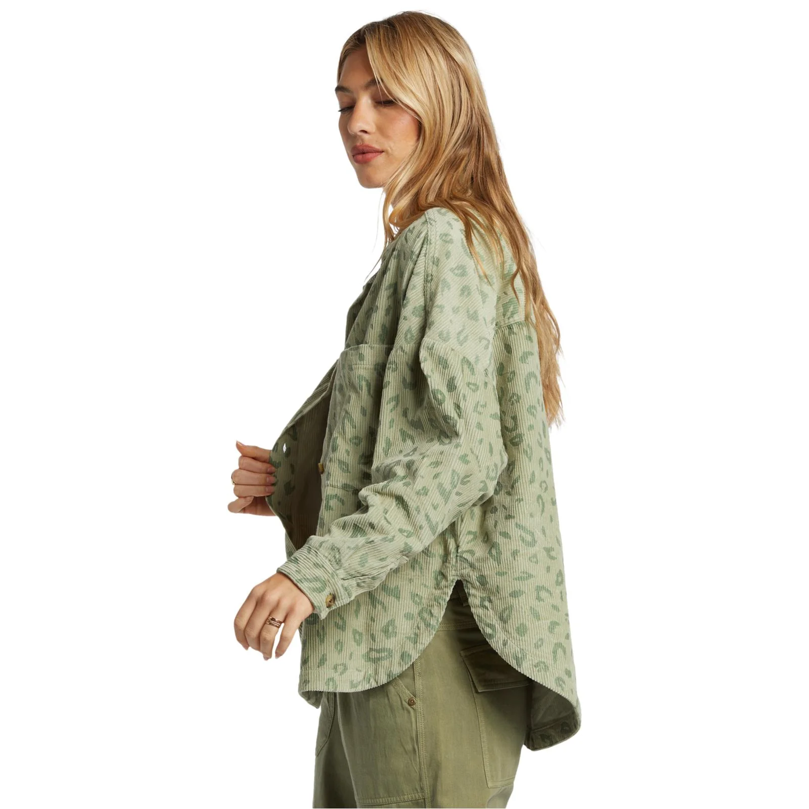 Billabong Womens Stoked On You Long Sleeve Corduroy Shirt - Image 2