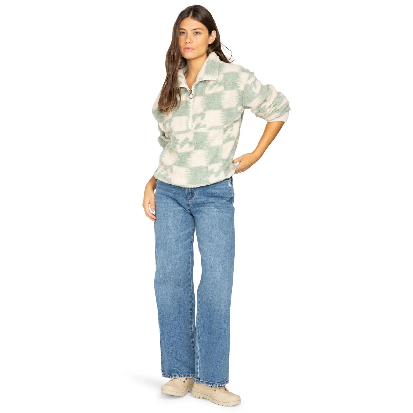 Billabong Womens Time Off Half Zip Polar Fleece - Image 4