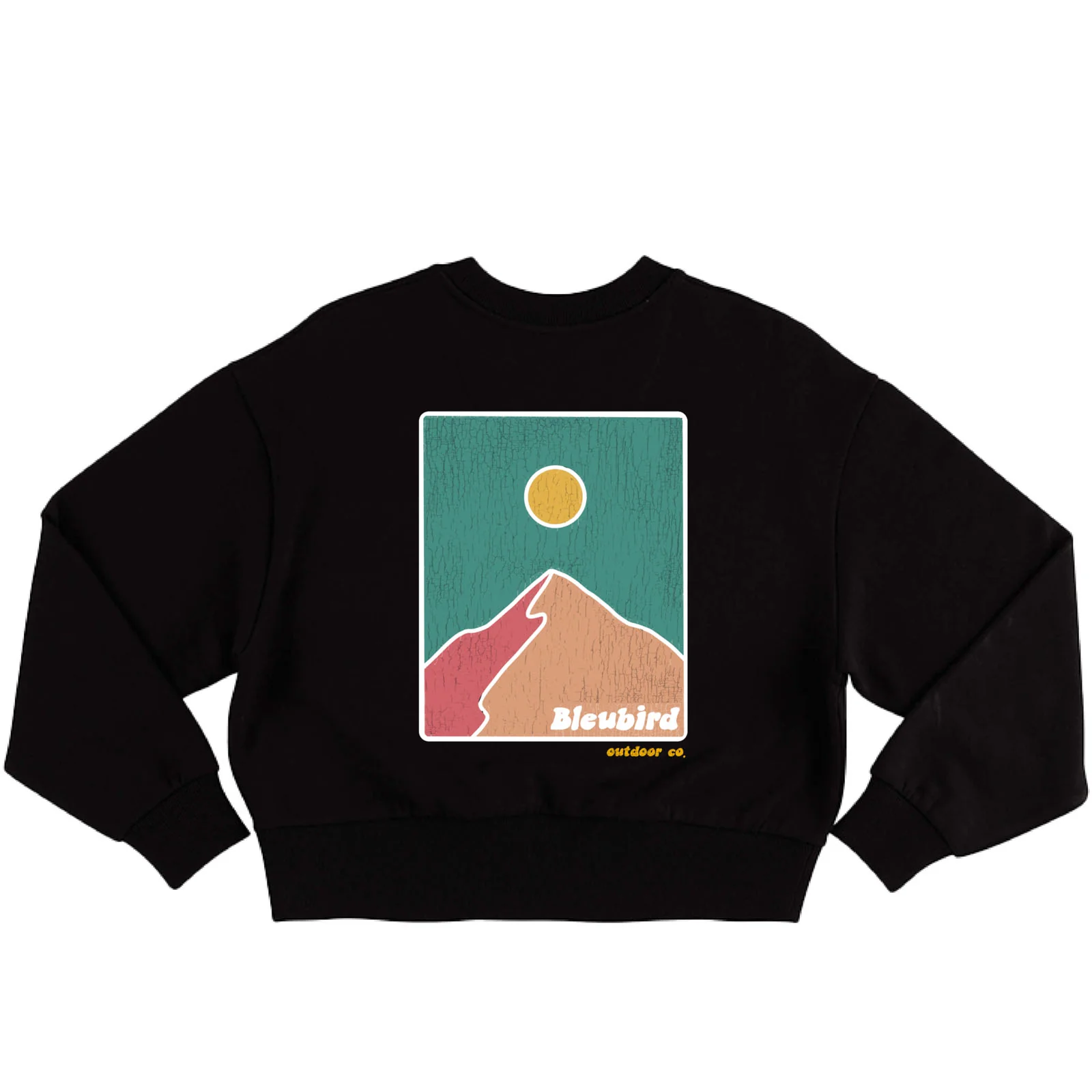 Bleubird Womens Picos Cropped Crew Neck Sweatshirt - Image 2