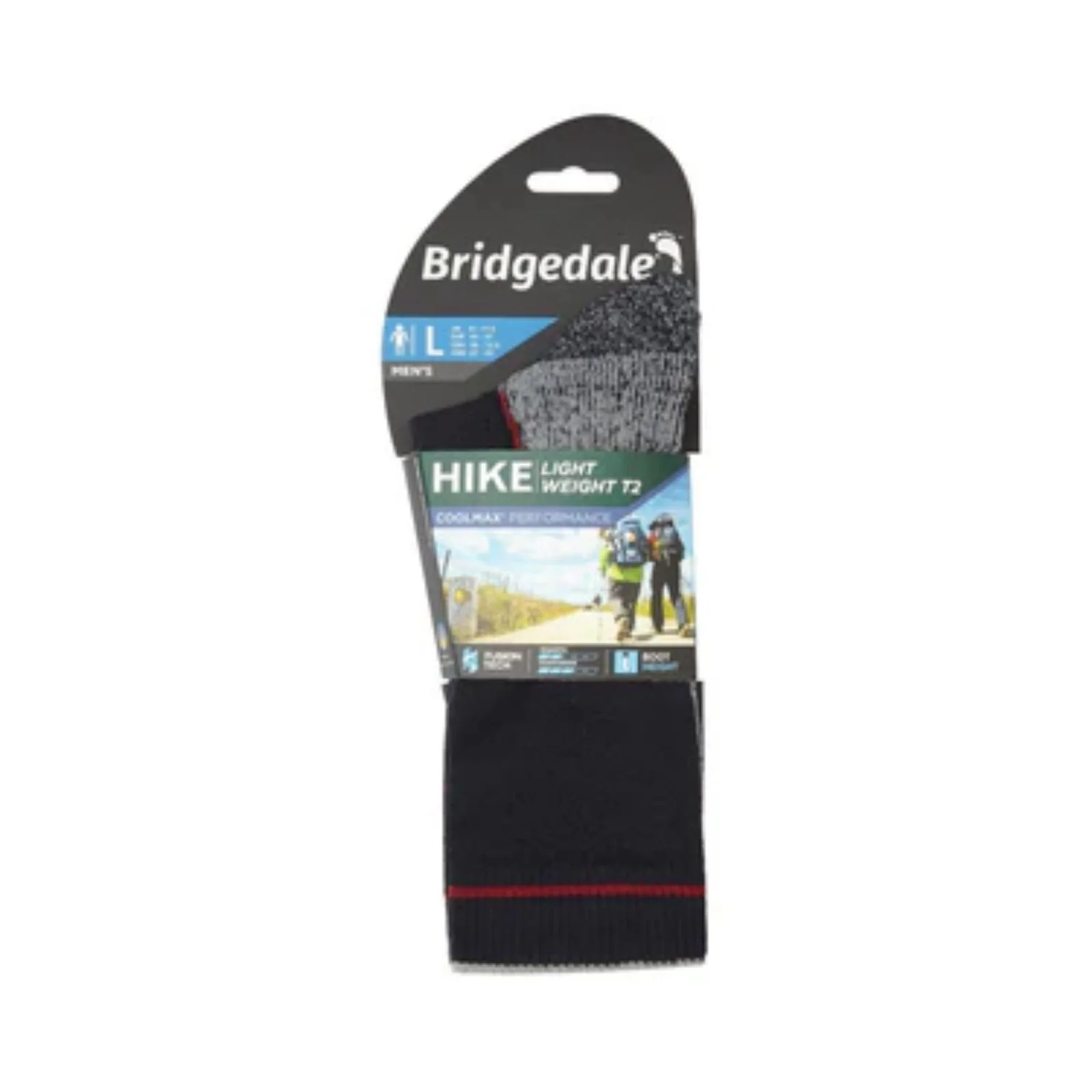 Bridgedale Mens Hike Lightweight T2 Coolmax Performance Boot Socks - Image 4
