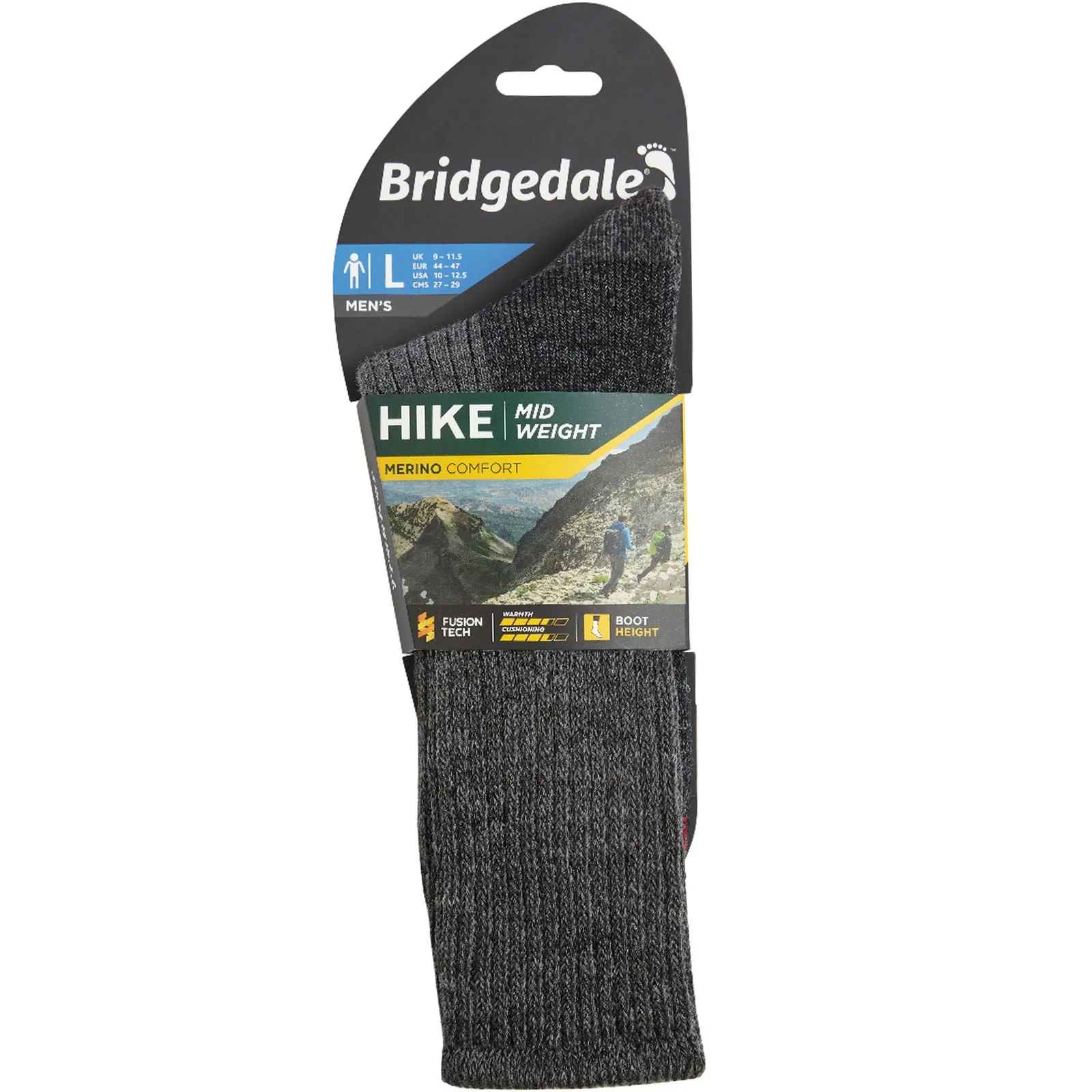 Bridgedale Mens Hike Midweight Merino Comfort Walking Socks - Image 7