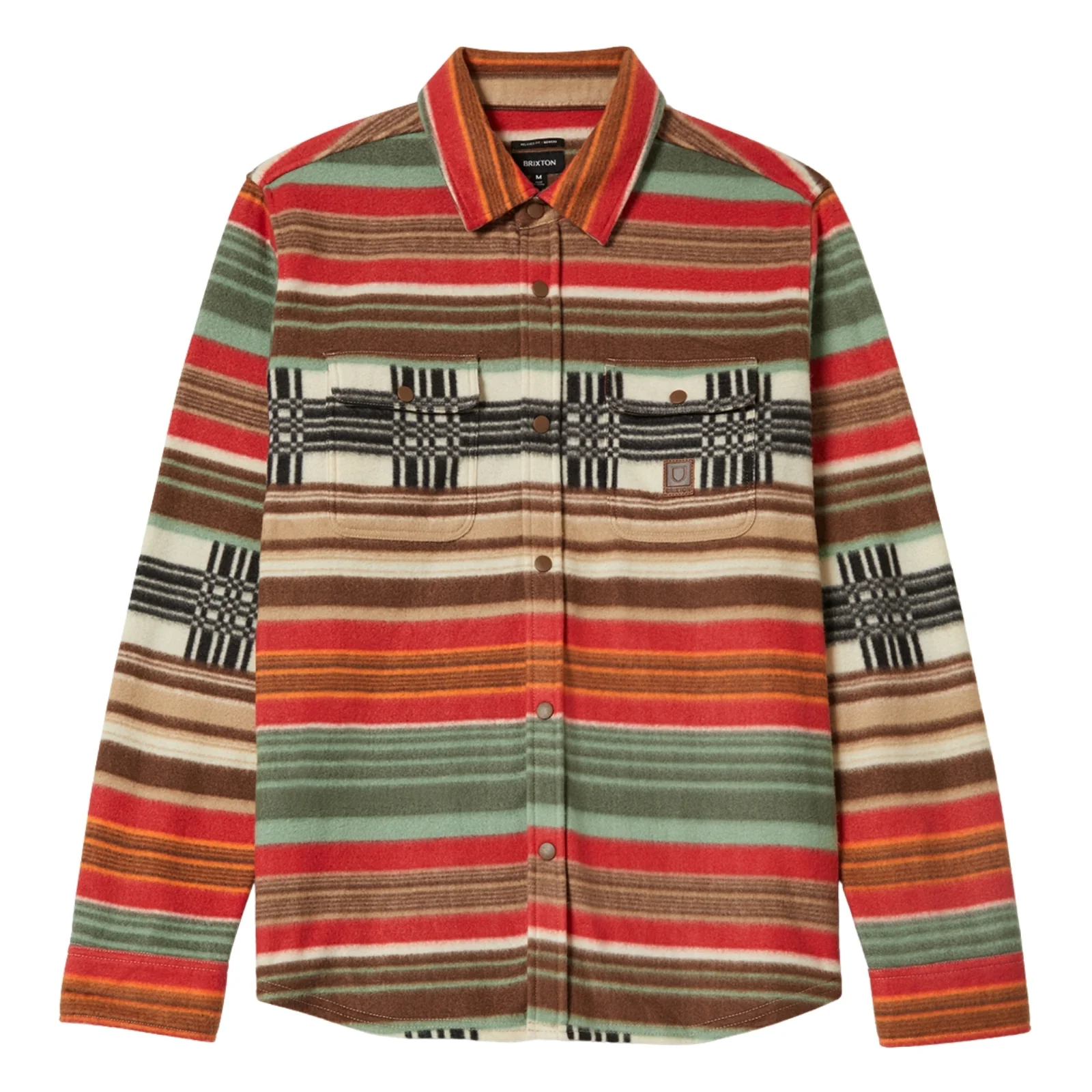 Brixton Mens Bowery Arctic Stretch Button Up Fleece - Image 14