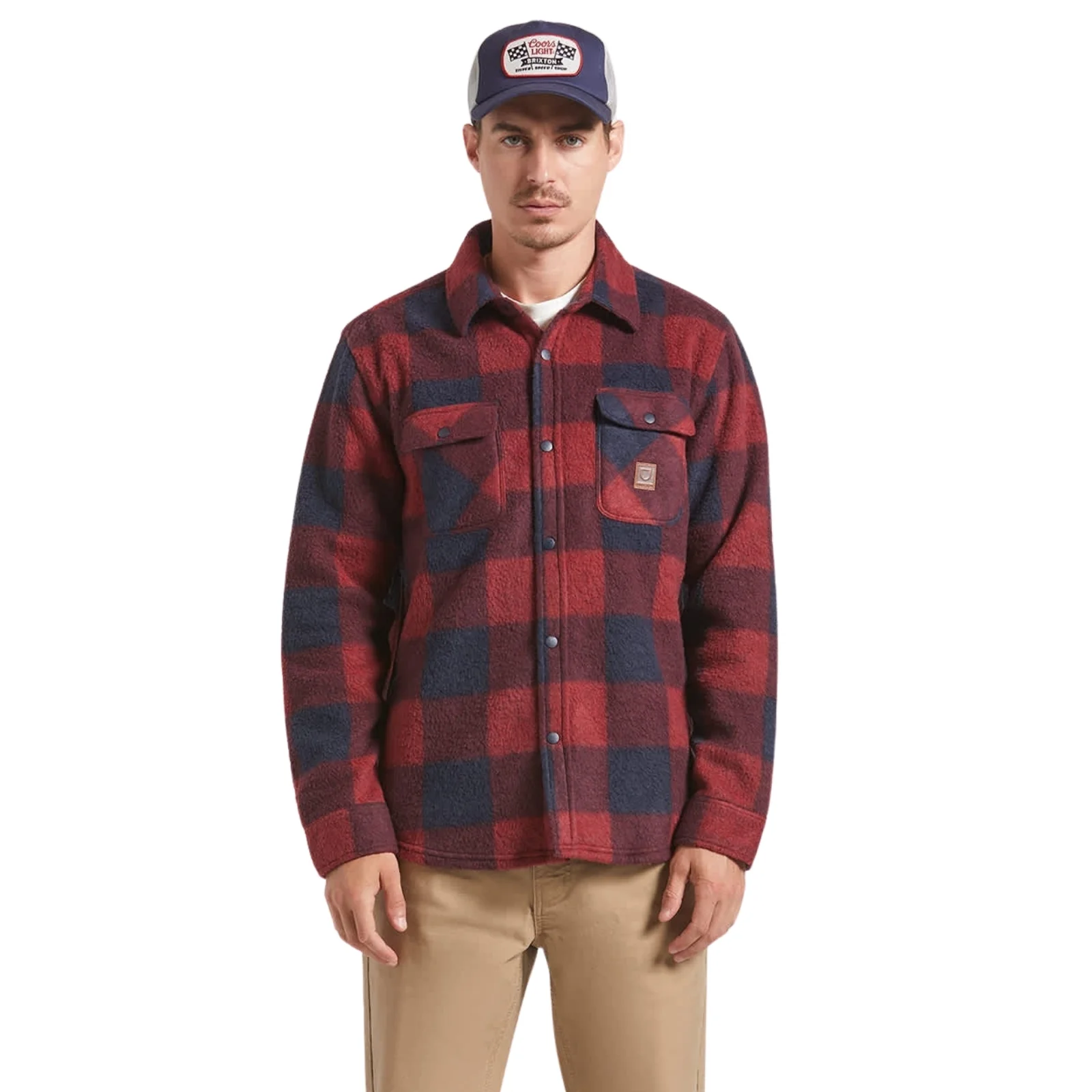 Brixton Mens Bowery Arctic Stretch Button Up Fleece - Image 16