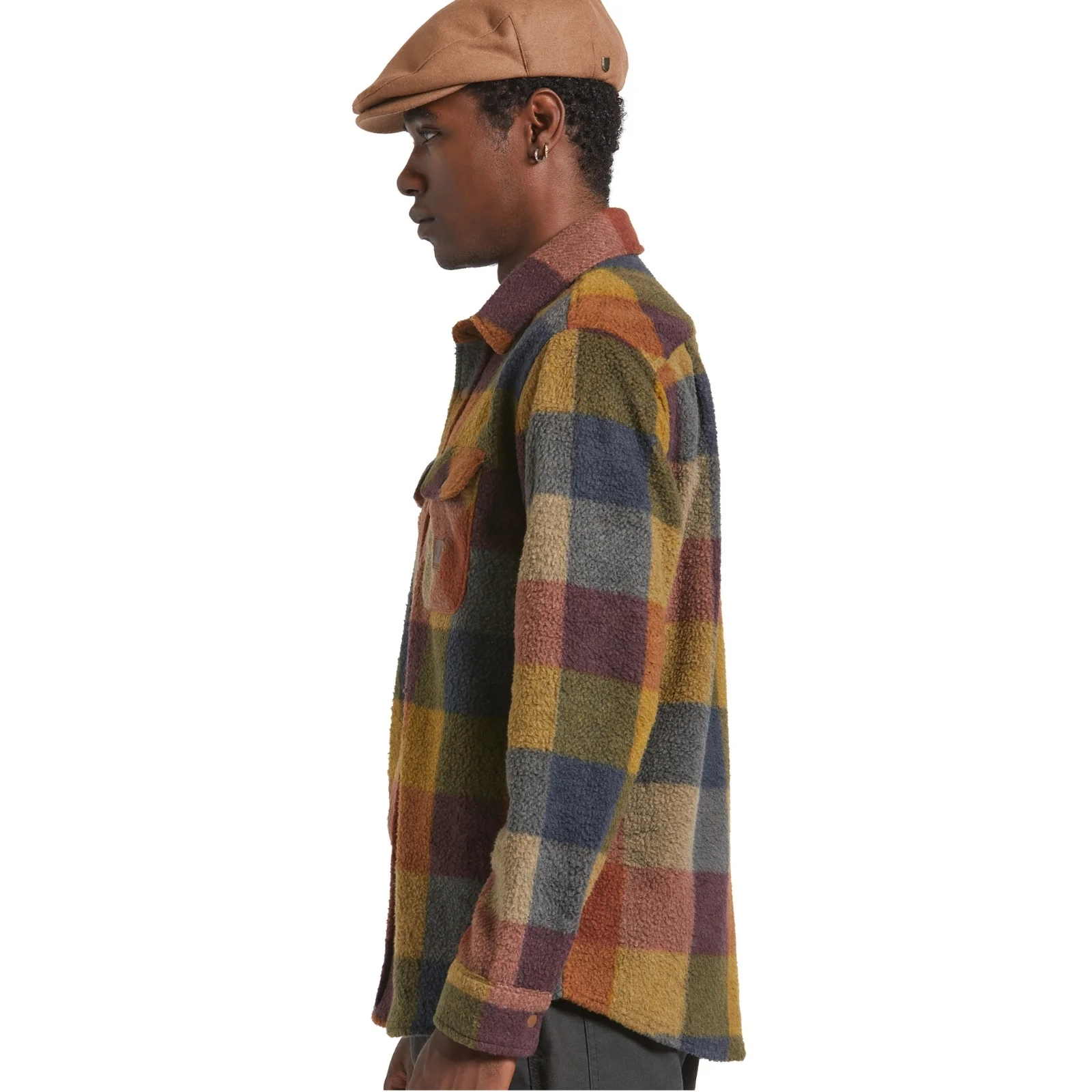 Brixton Mens Bowery Arctic Stretch Button Up Fleece - Image 7