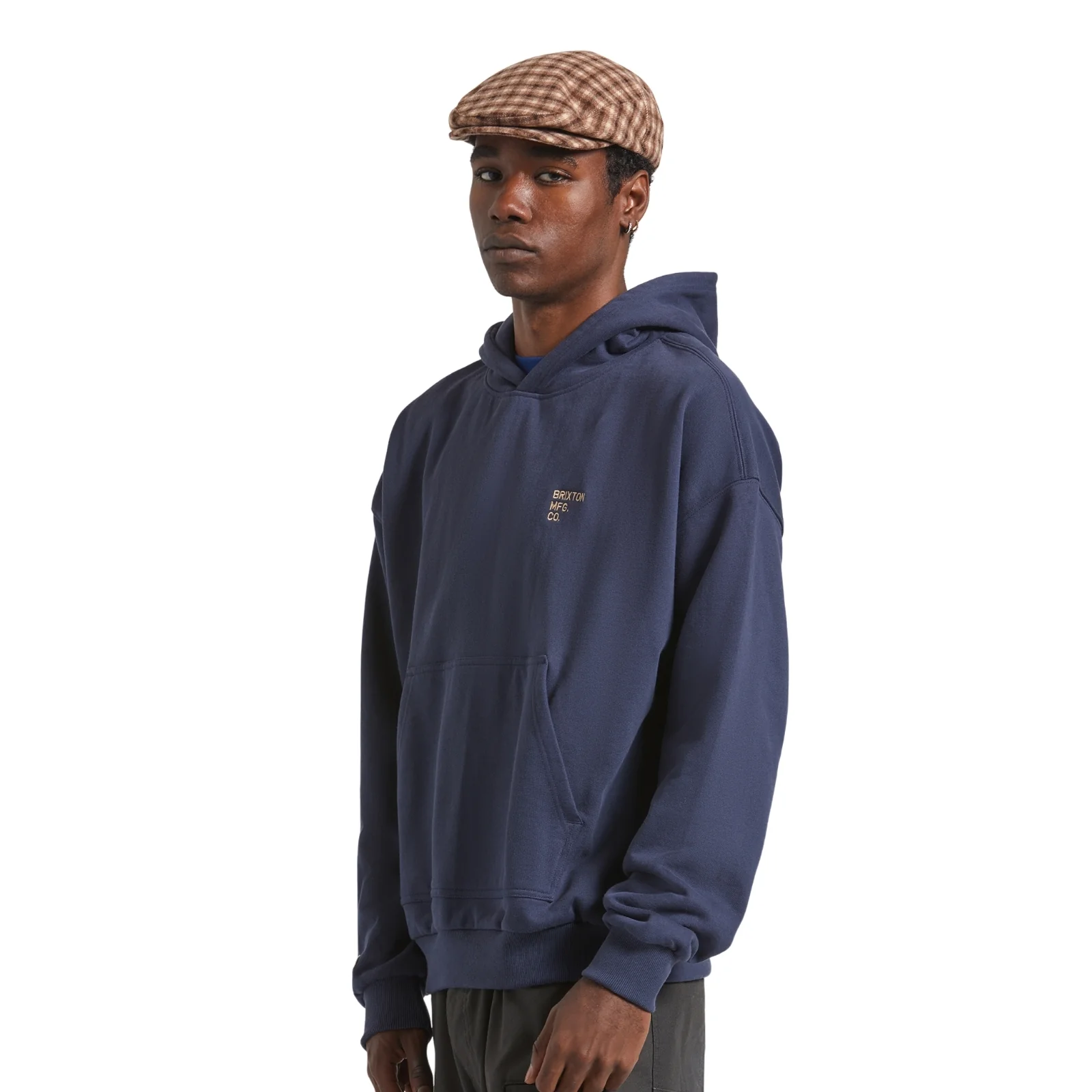 Brixton Mens Embroidered Heavyweight Oversized Hoodie - Image 3