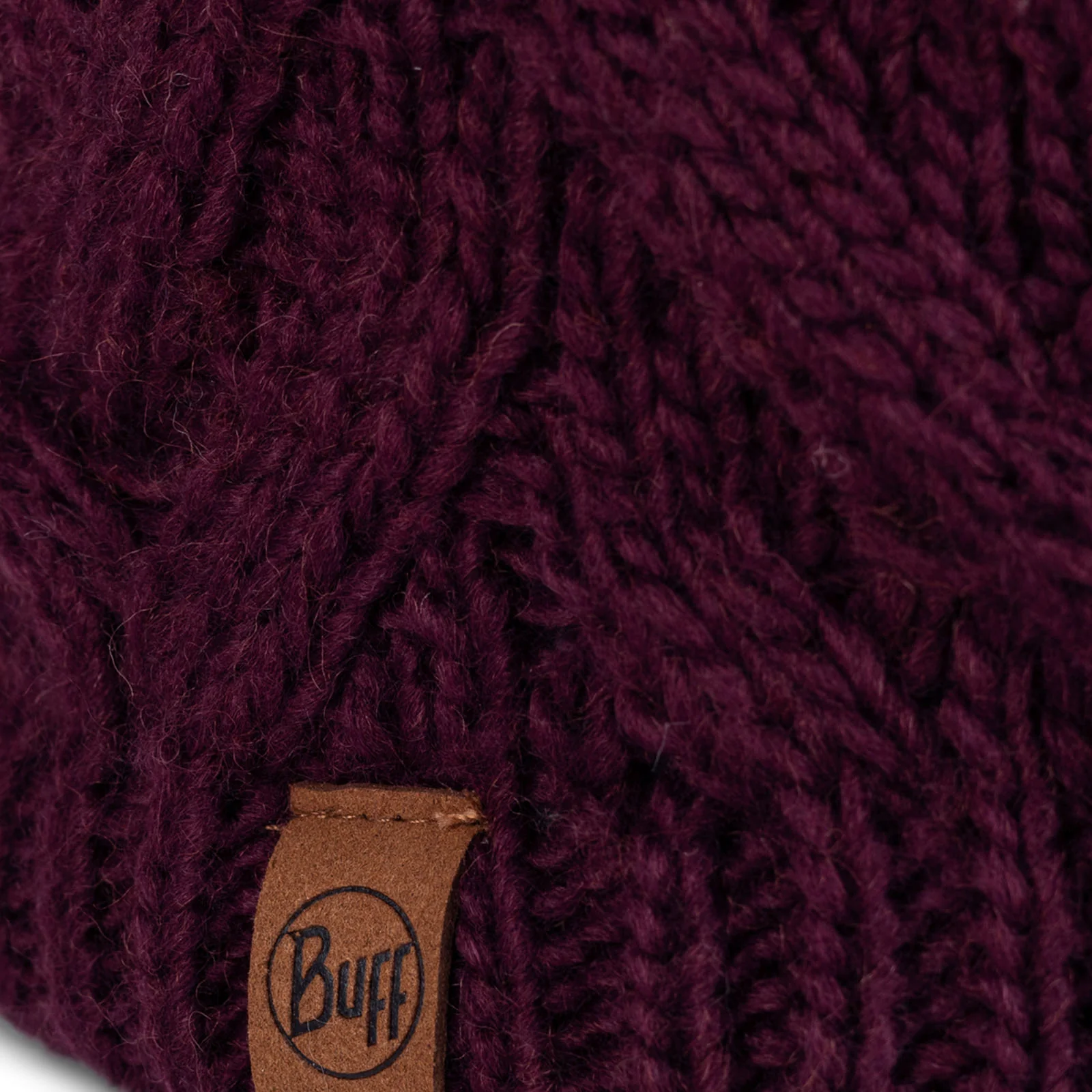 Buff Unisex Knitted Fleece Lined Bobble Hat - Image 8