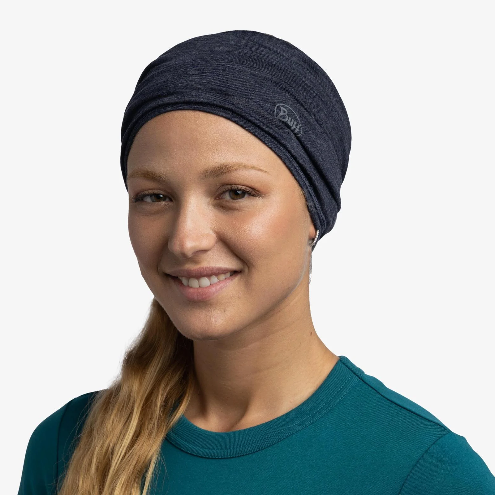 Buff Unisex Merino Wool Lightweight Tubular Bandana Scarf - Night Blue - Image 2