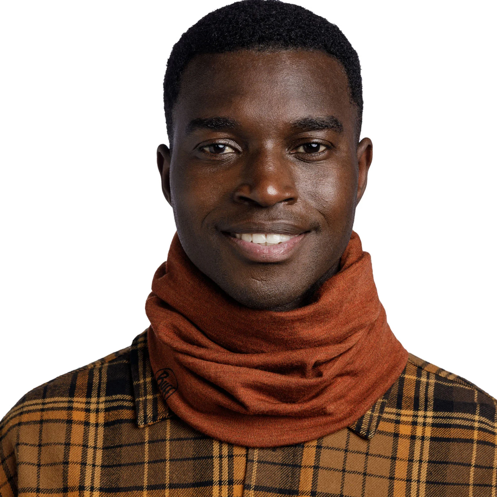 Buff Unisex Midweight Merino Wool Tubular Bandana Scarf - Cinnamon - Image 2