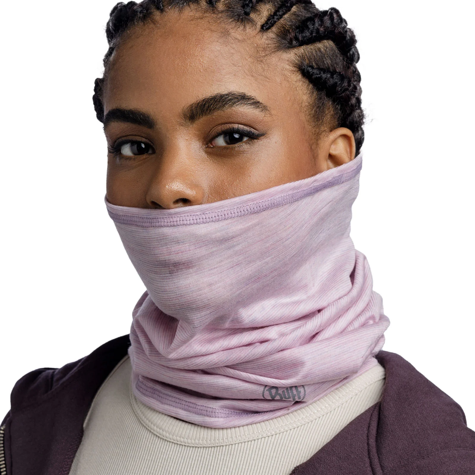 Buff Womens Multistripes Merino Bandana - Lilac Sand - Image 2