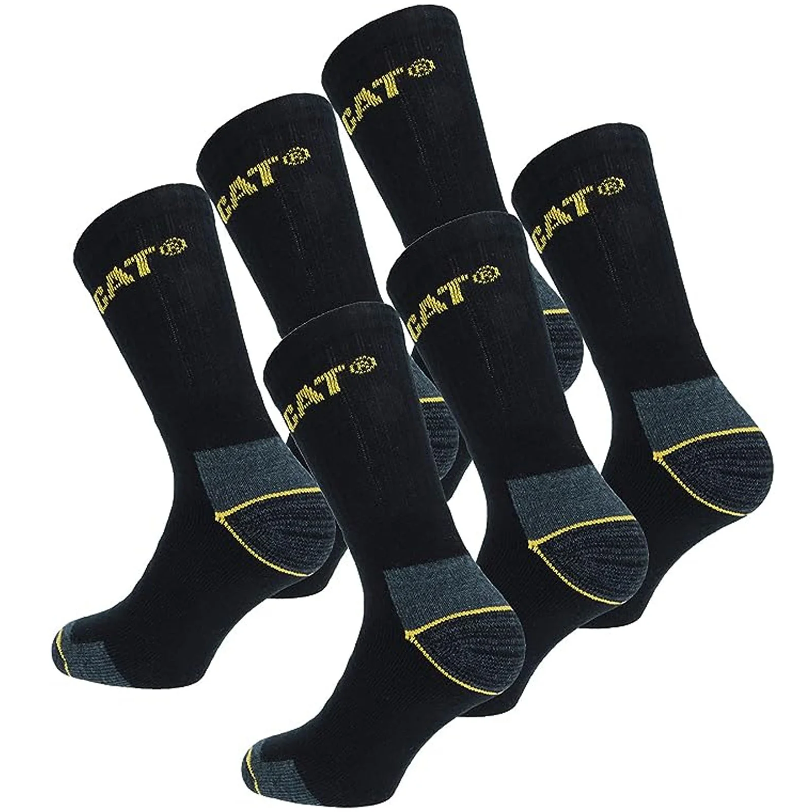 CAT Caterpillar Mens Heavy Duty Socks - Black - Image 3