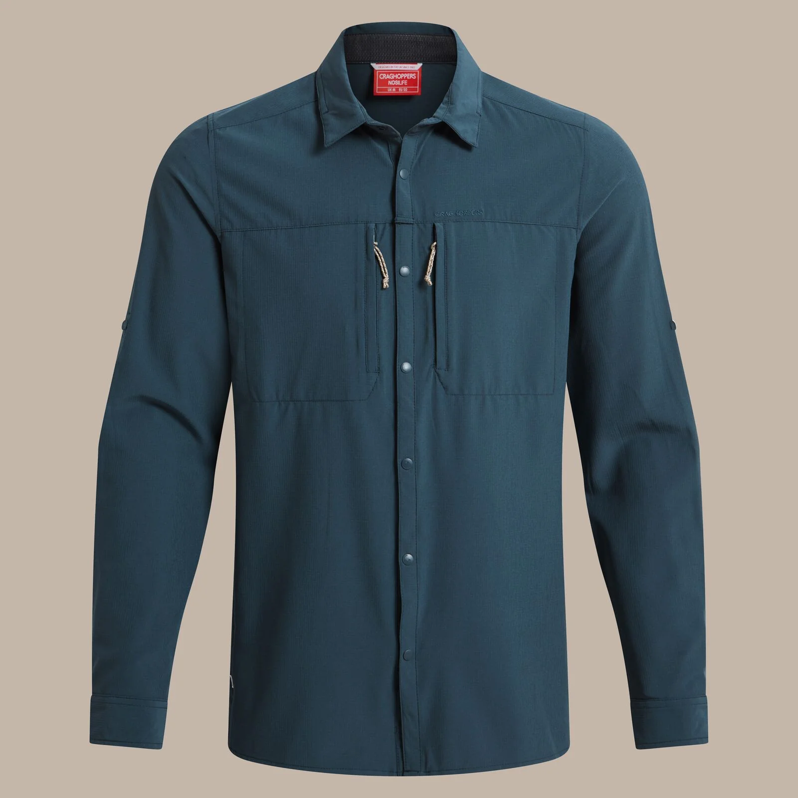 Craghoppers Mens NosiLife Pro V UPF Long Sleeve Shirt - Image 6