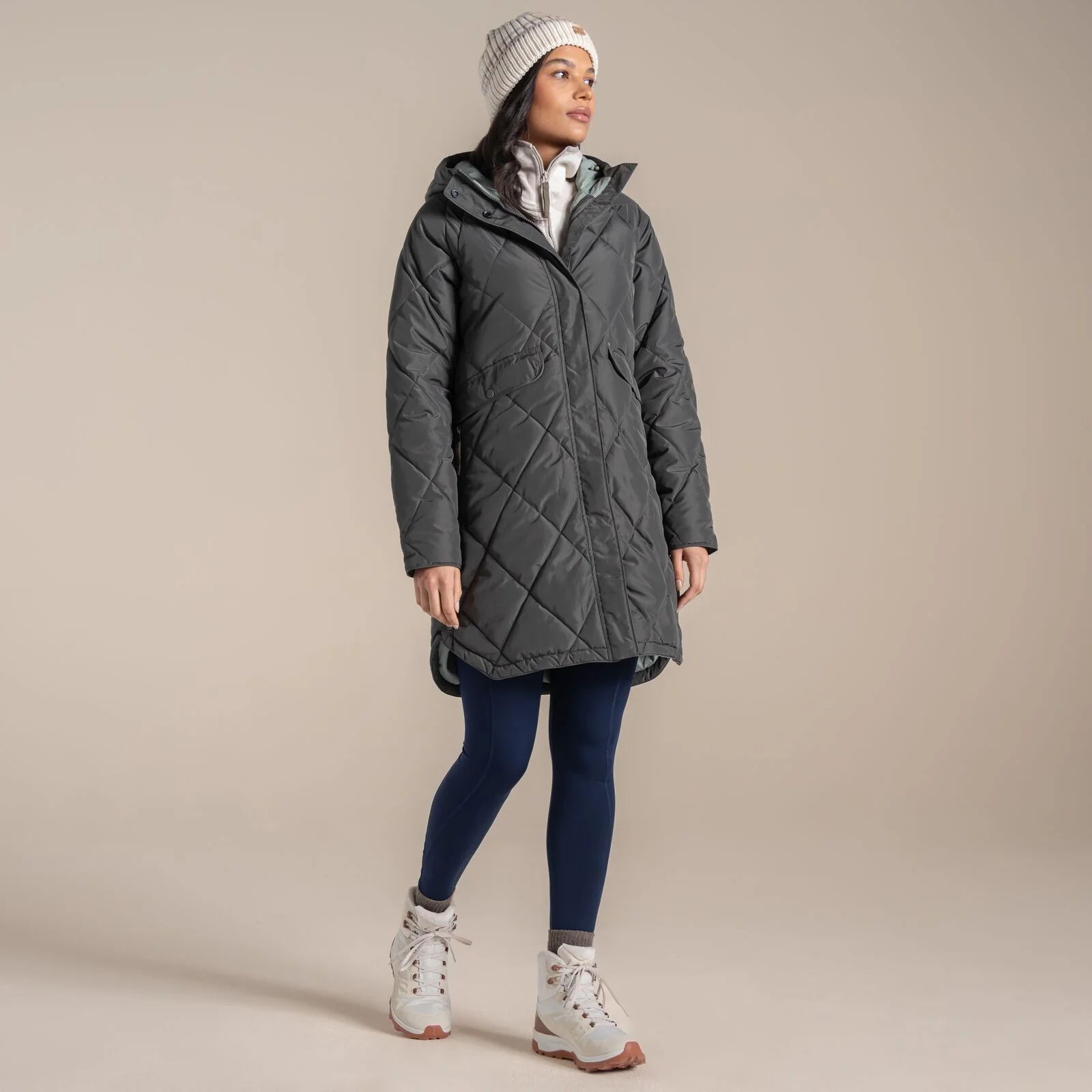 Craghoppers Womens Sweetgrass Long Length Quilted Jacket - Image 3
