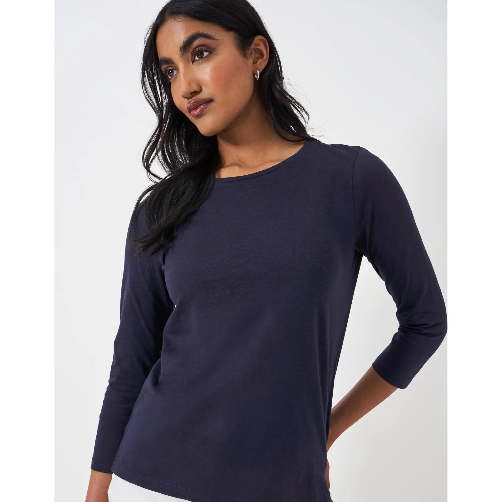 Crew Clothing Mens 3/4 Sleeve Perfect Slub Crew Neck Sweatshirt - Image 8