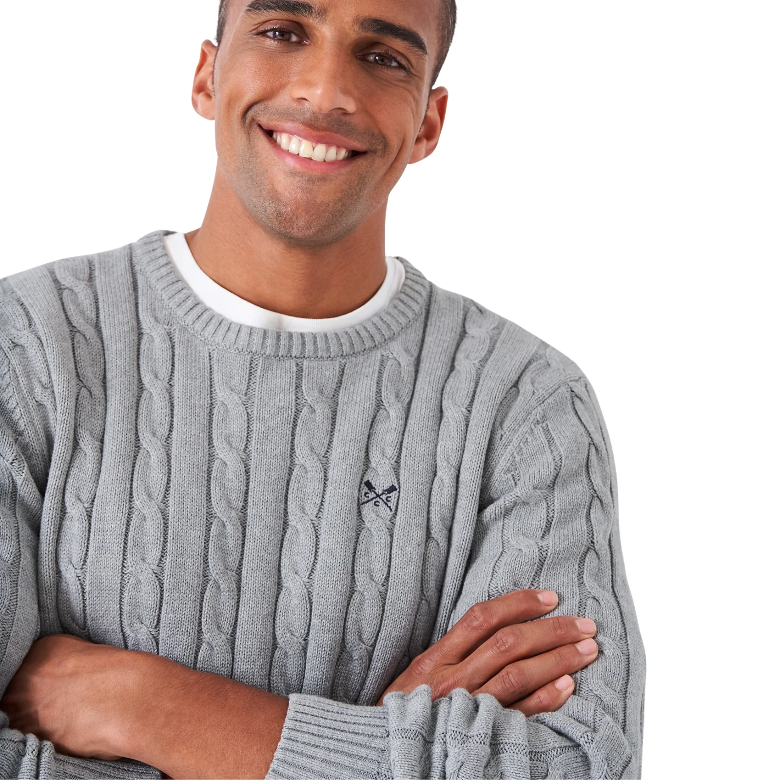Crew Clothing Mens Oarsman Organic Cable Crew Knitwear Jumper - Image 9