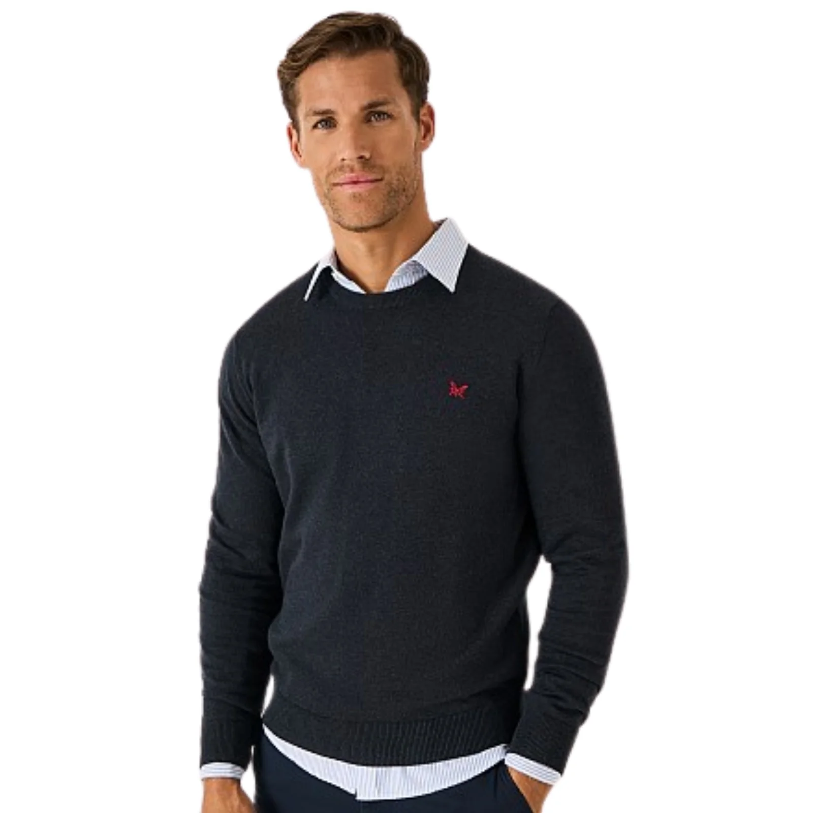 Crew Clothing Mens Organic Cotton Crew Neck Knitwear Jumper - Image 2