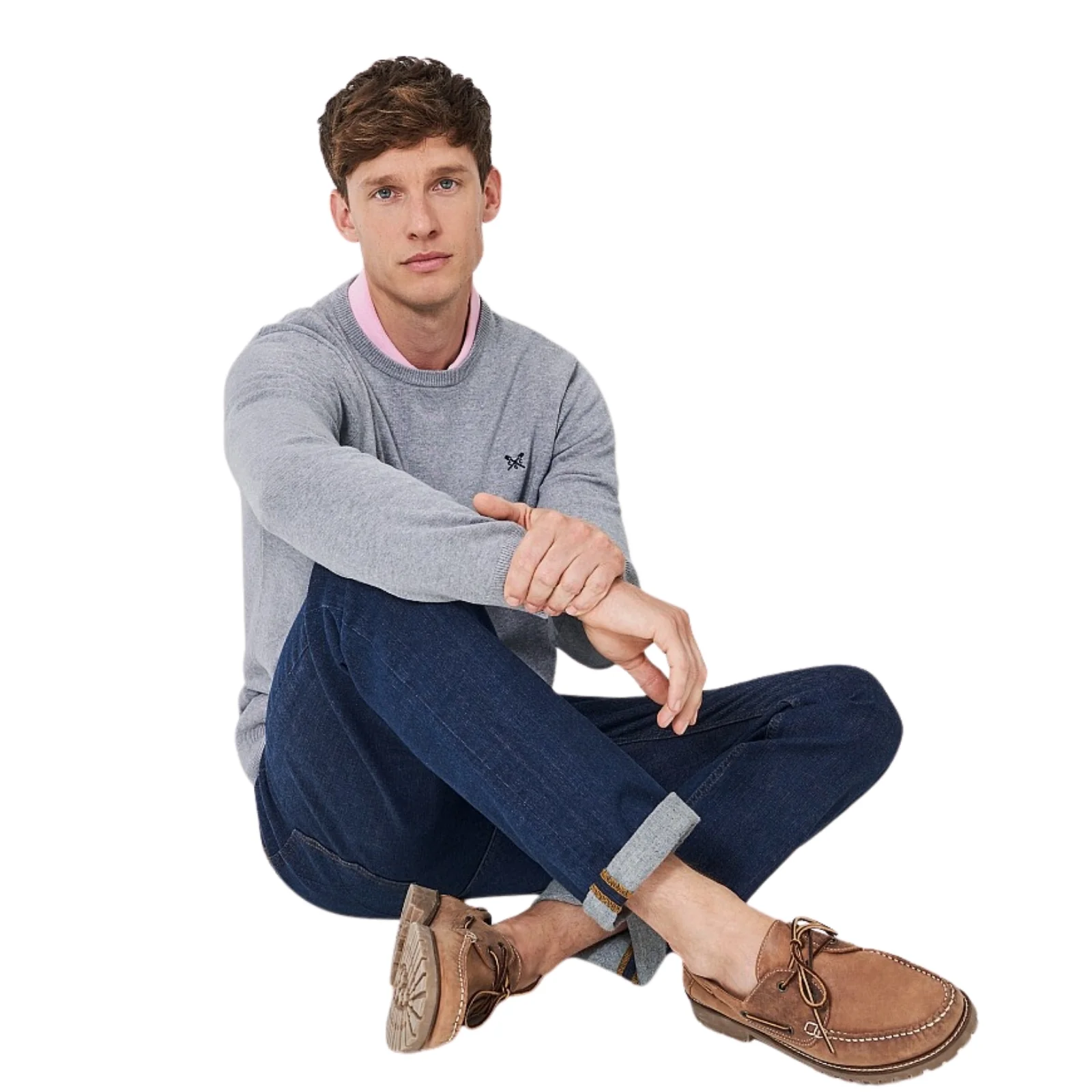 Crew Clothing Mens Organic Cotton Crew Neck Knitwear Jumper - Image 7