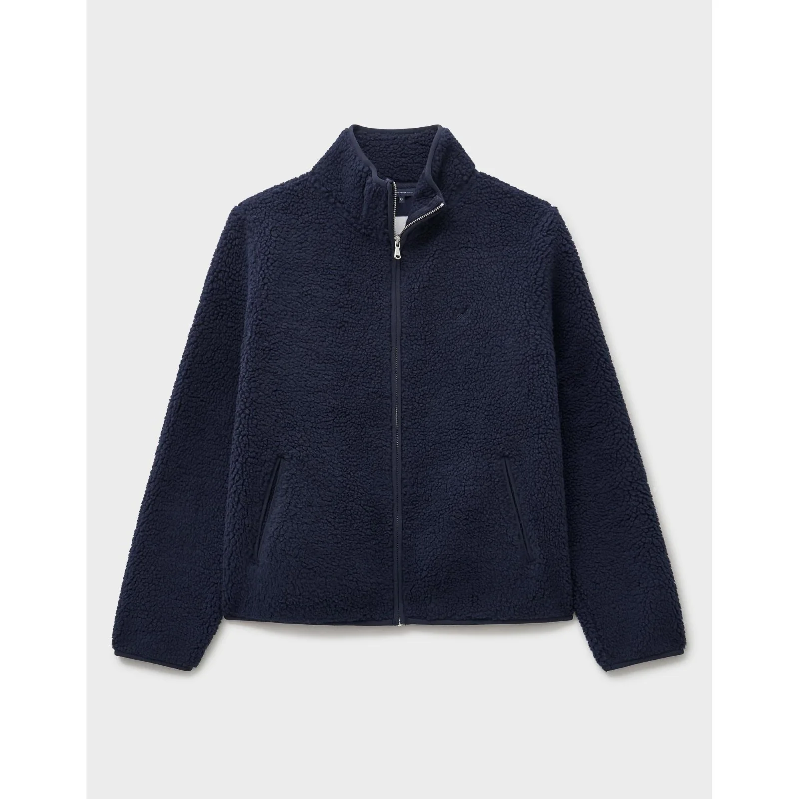 Crew Clothing Womens Boucle Bonded Zip Through Half Zip Fleece - Image 10