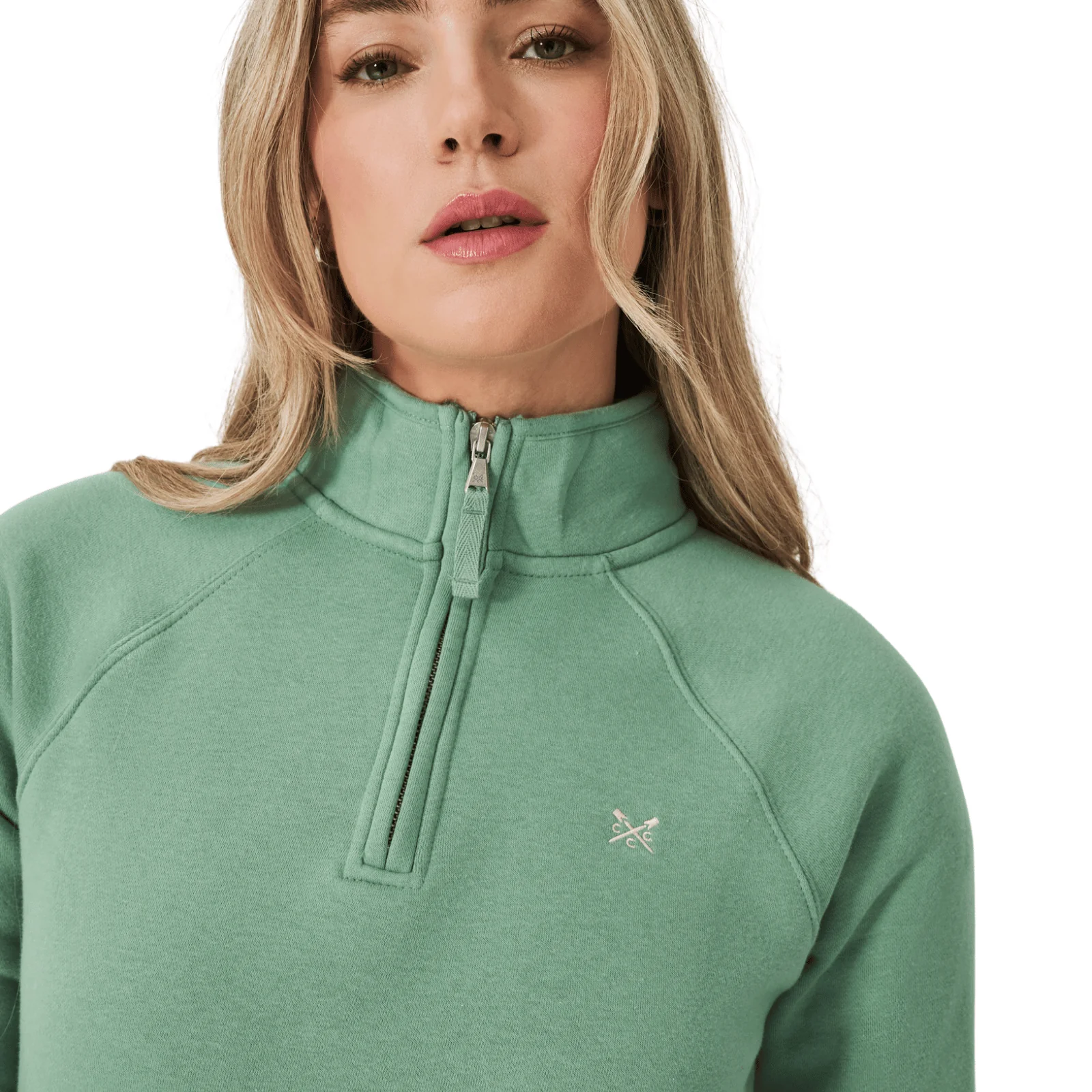 Crew Clothing Womens Cotton Blend Half Zip Sweatshirt - Image 9