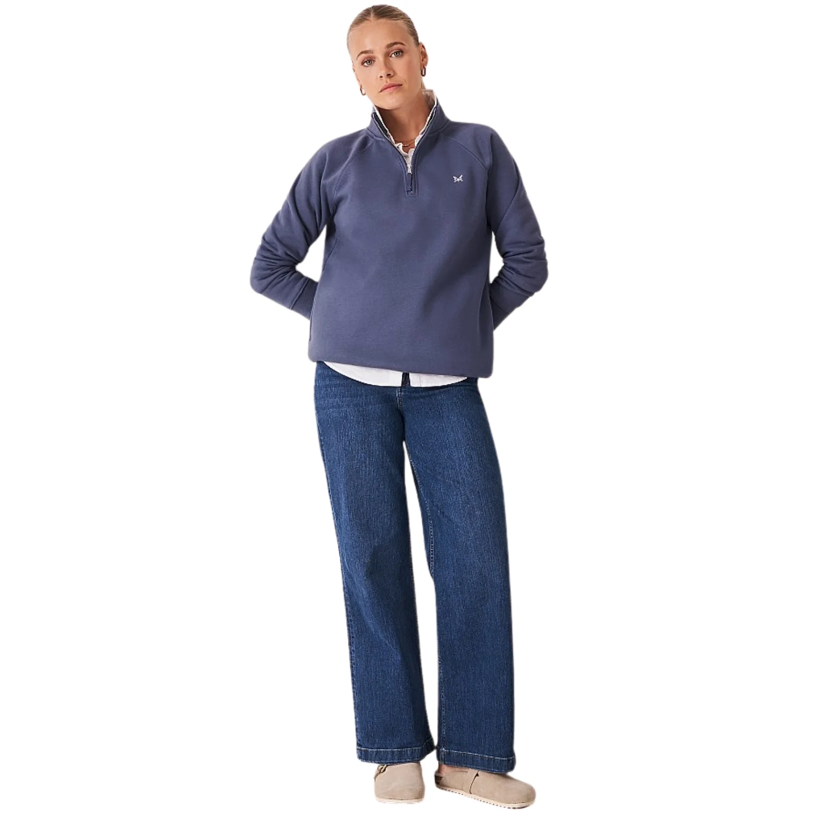 Crew Clothing Womens Half Zip Sweat Sweatshirt - Image 7